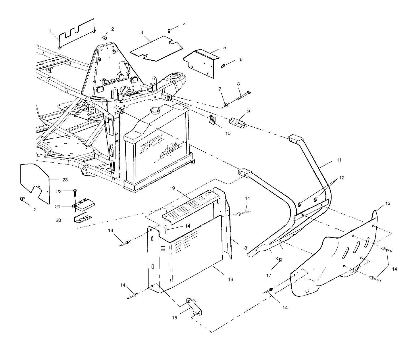 FRONT BUMPER AND SHIELDS - A03BG50AA (4975117511A05)