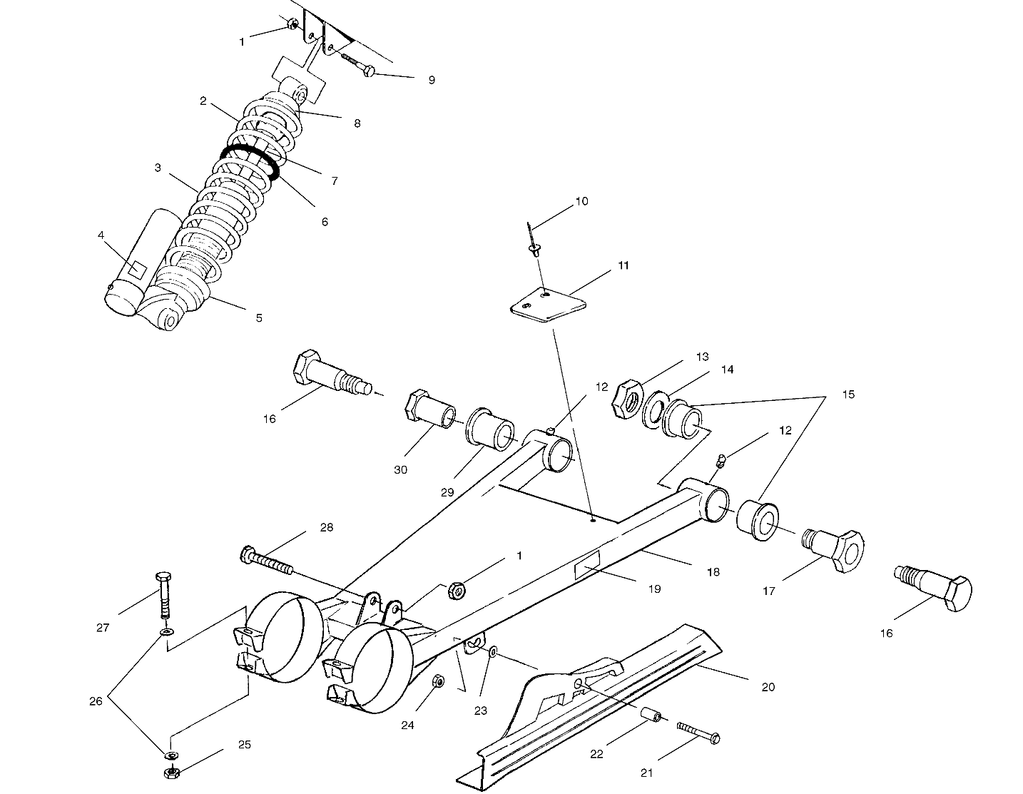 SWING ARM/SHOCK MOUNTING - A03BG50AA (4975117511C07)