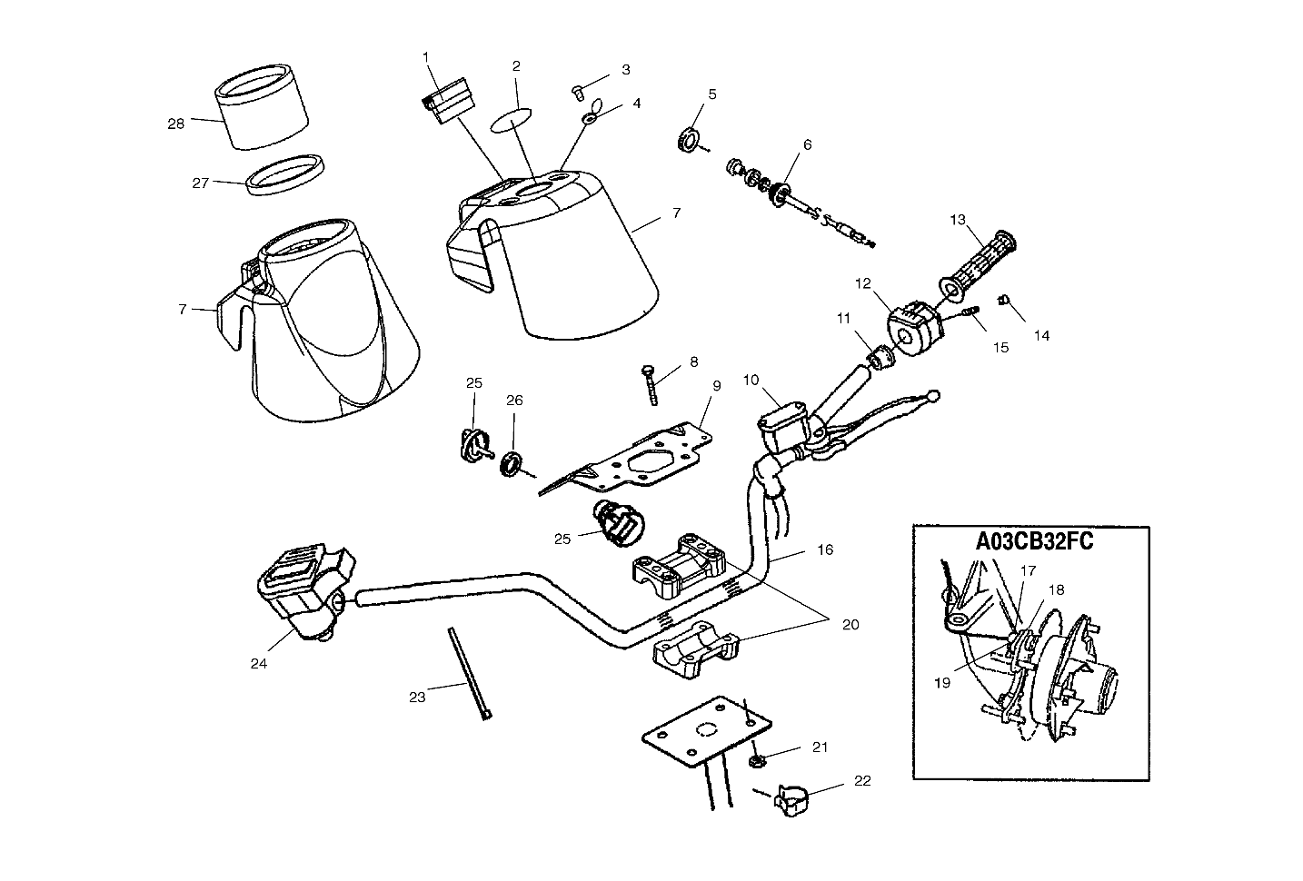 HANDLEBAR - A03CB32AA/FC (4975157515C01)