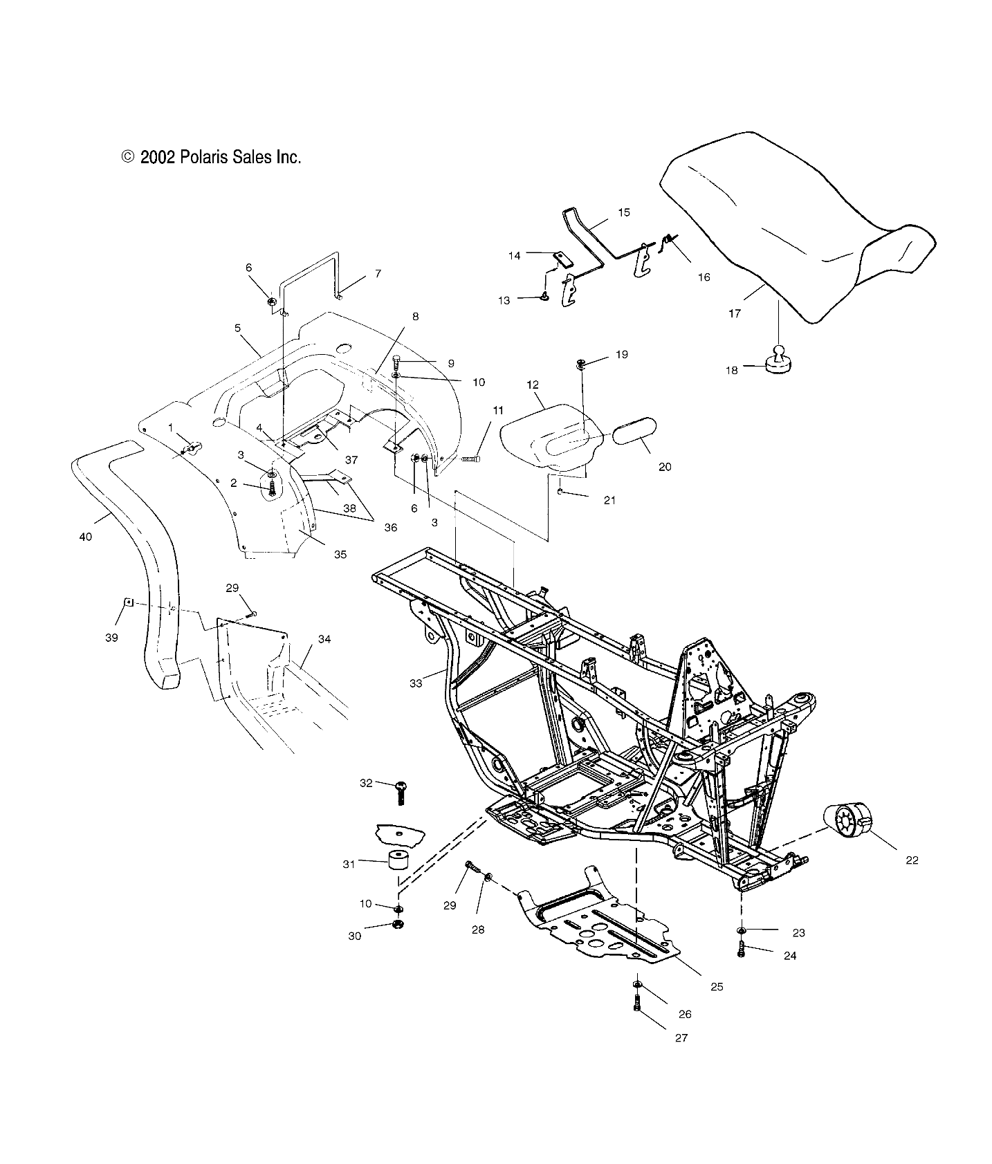 REAR CAB and SEAT - A03CD32AA/AB/AC/FB (4975217521A03)