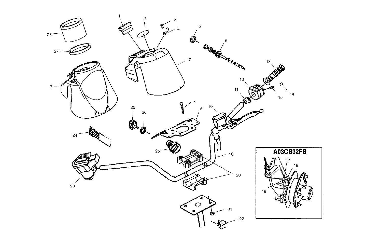 HANDLEBAR - A03CD32AA/AB/AC/FB (4975217521B14)