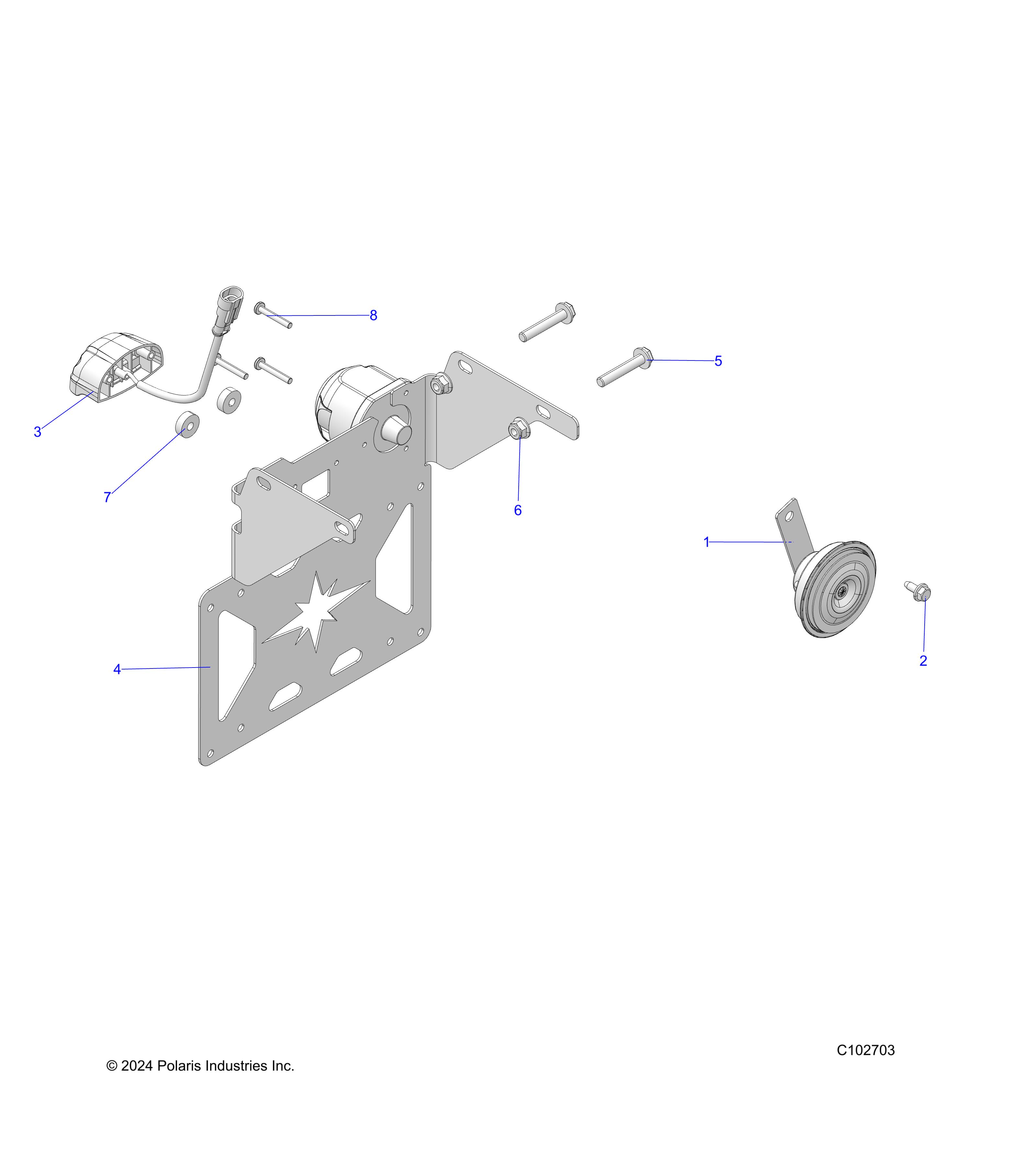 ELECTRICAL, HORN, and LICENSE PLATE LIGHT - A25SEA57F1/C1/C2 (C102703)