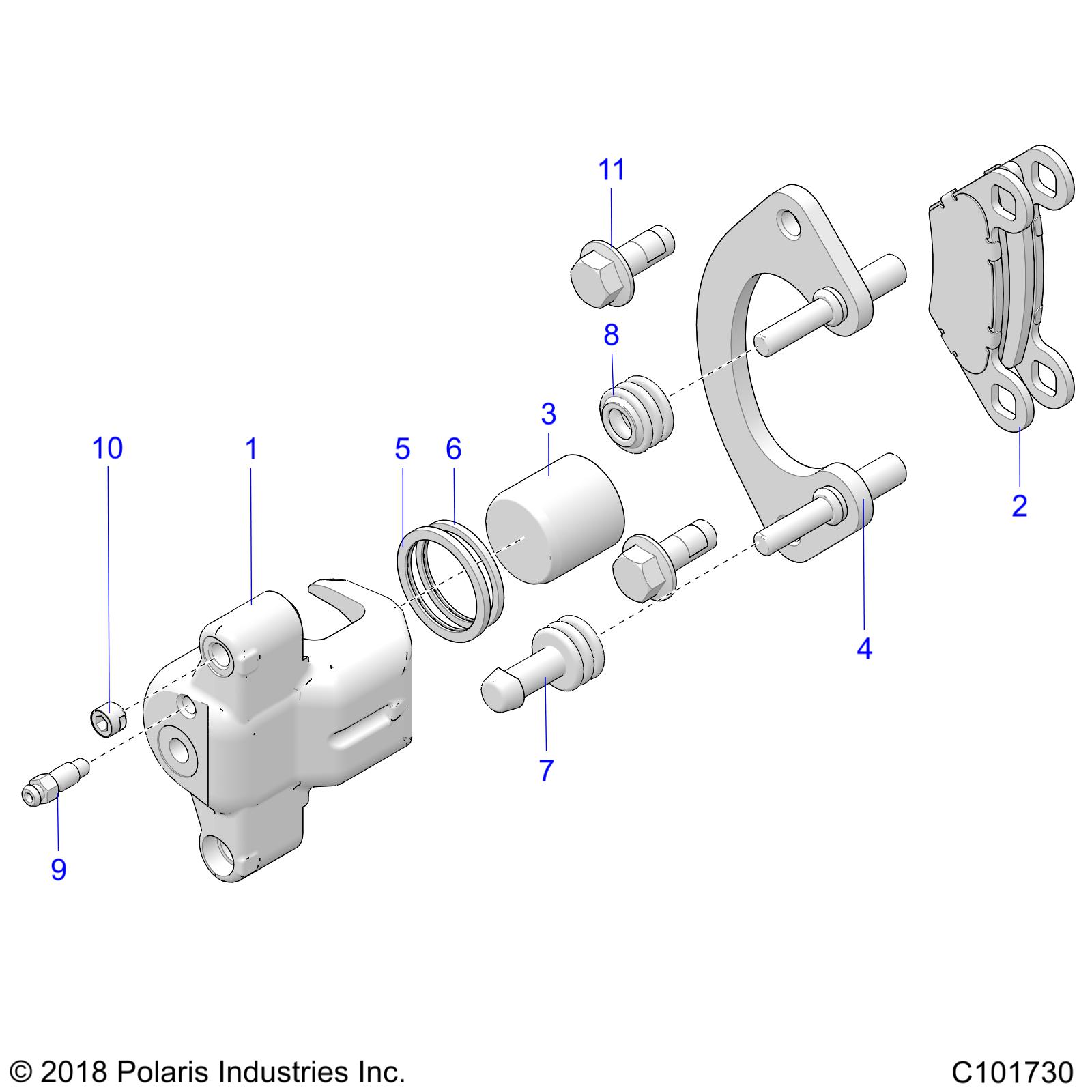 BRAKES, FRONT CALIPER - A20SXD95A9/E95AG/CAG (C101730)