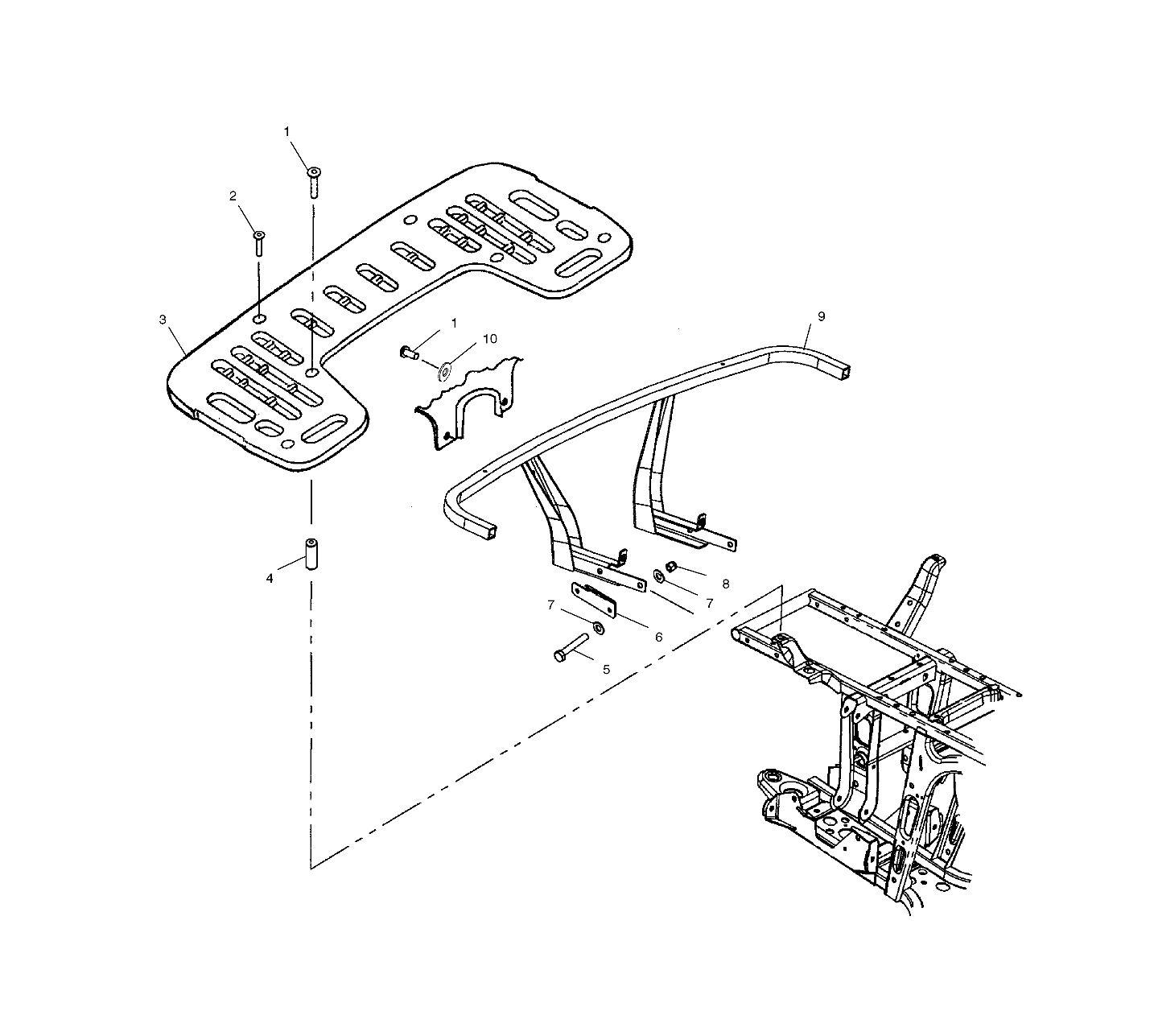 REAR RACK MOUNTING - A03CH42AA/AB/AC (4975377537A06)