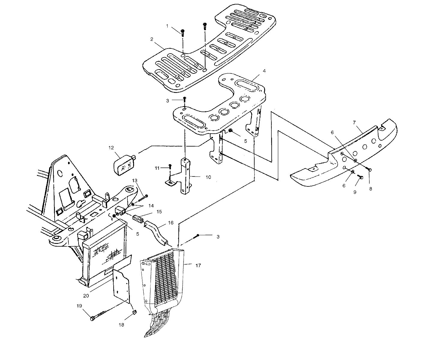 FRONT RACK AND BUMPER MOUNTING - A03CH42AA/AB/AC (4975377537A07)