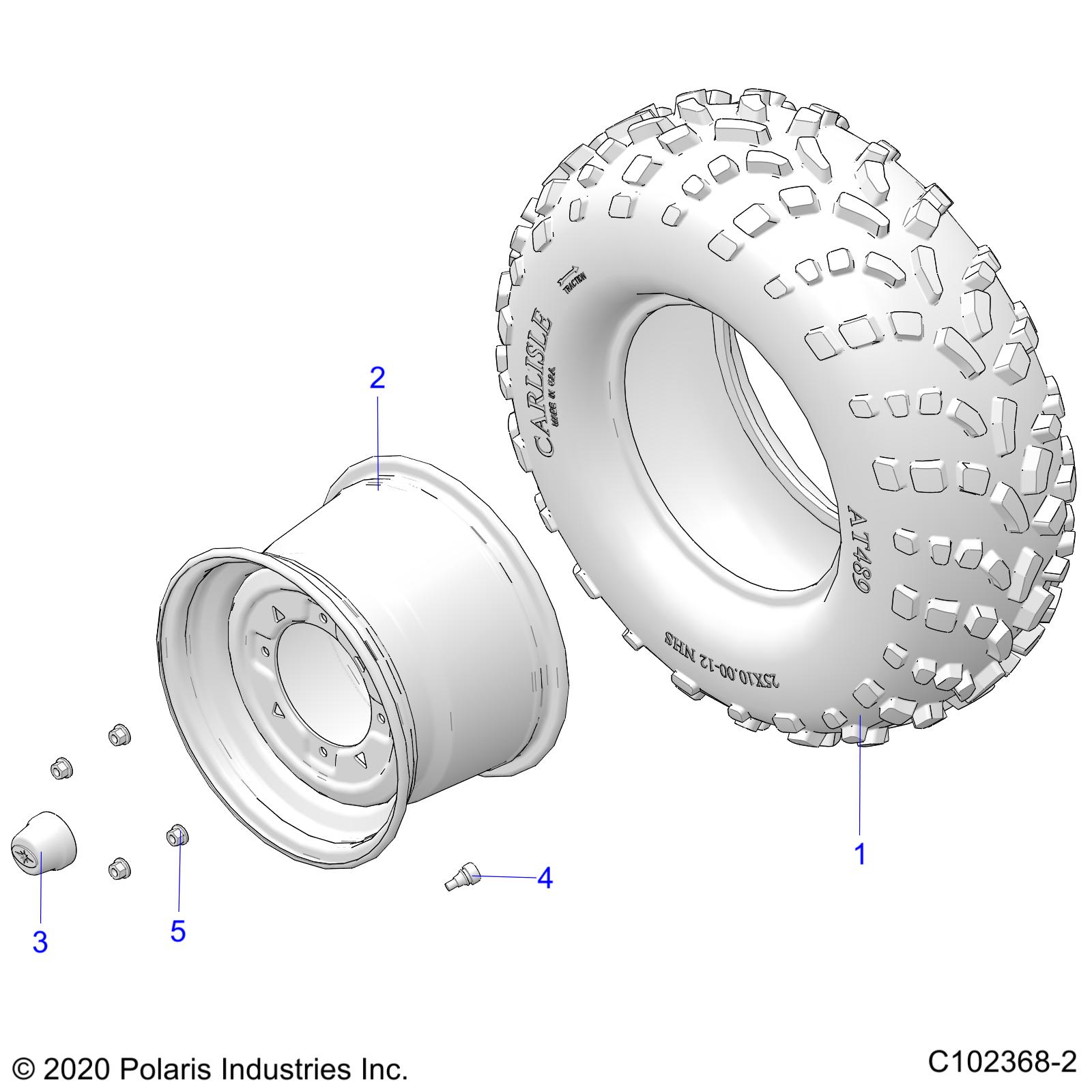 WHEELS, REAR TIRE - A21SWE57A1/3A1 (C102368-2)