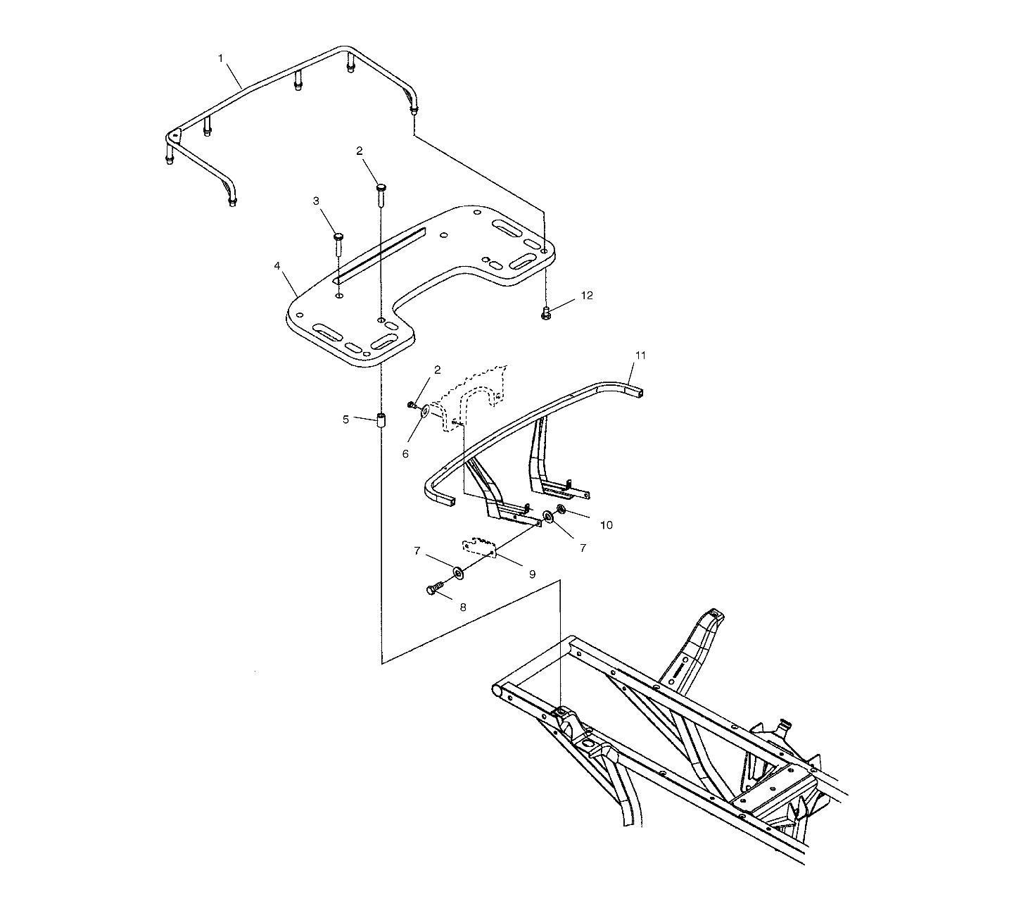 REAR RACK MOUNTING - A03CH50AA/AB/AC/AD/AE/AH/AJ (4975417541A06)