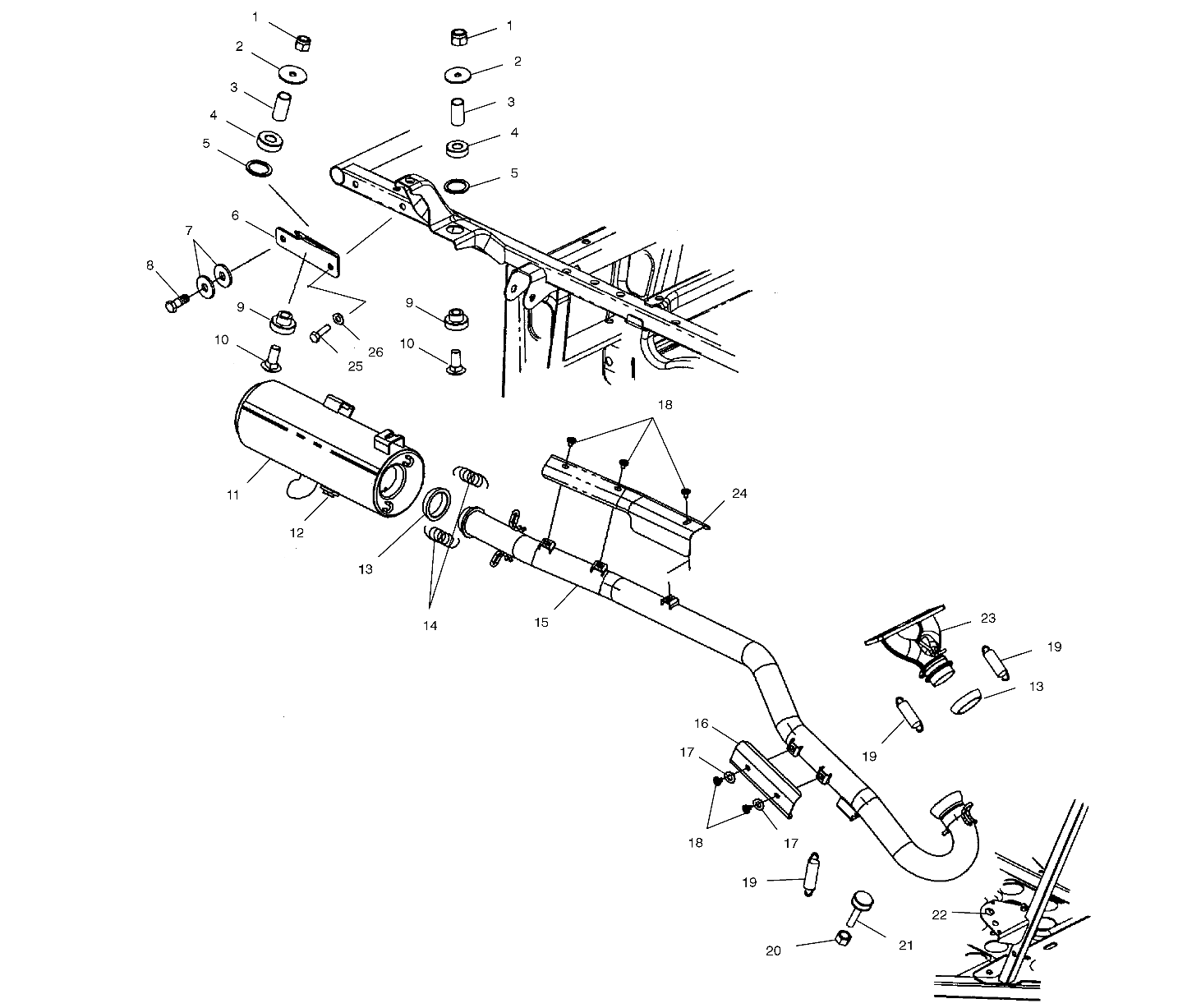 EXHAUST SYSTEM - A03CH68AA/AC/AF/AH/AL (4975557555A11)