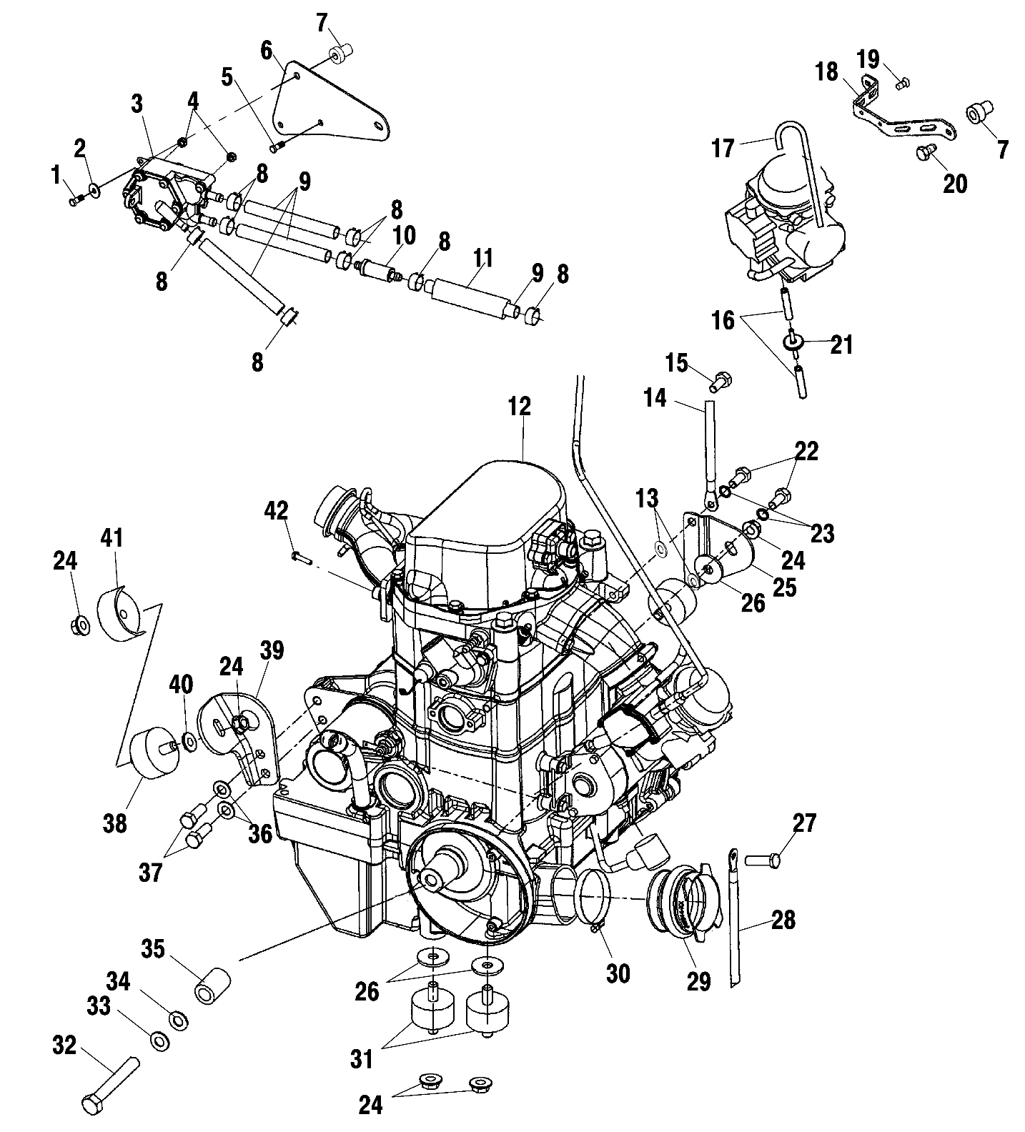 ENGINE MOUNTING - A03CH68AA/AC/AF/AH/AL (4975557555A13)