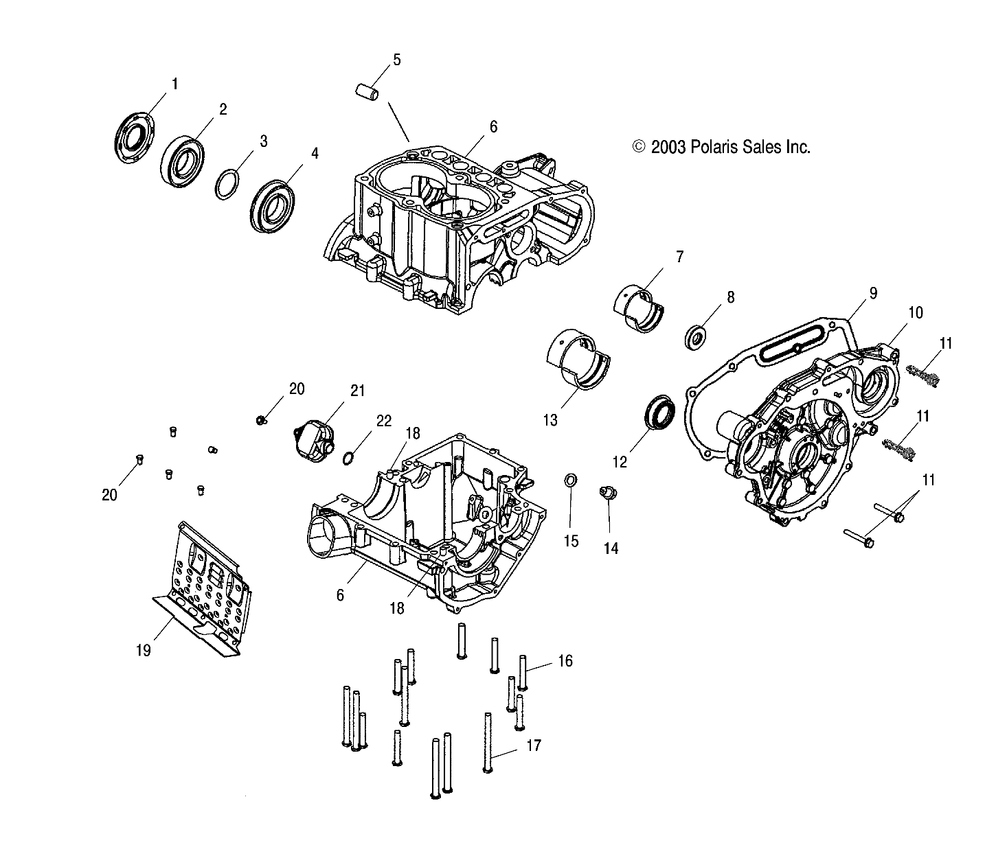 CRANKCASE - A04CH68AC/AF/AH/AJ/AT/AV (4975557555D03)