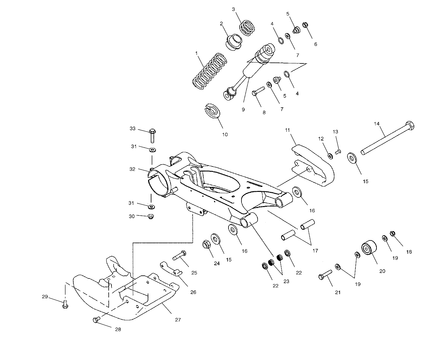 SWING ARM and REAR SHOCK - A03GJ50AA/AB (4975767576B06)