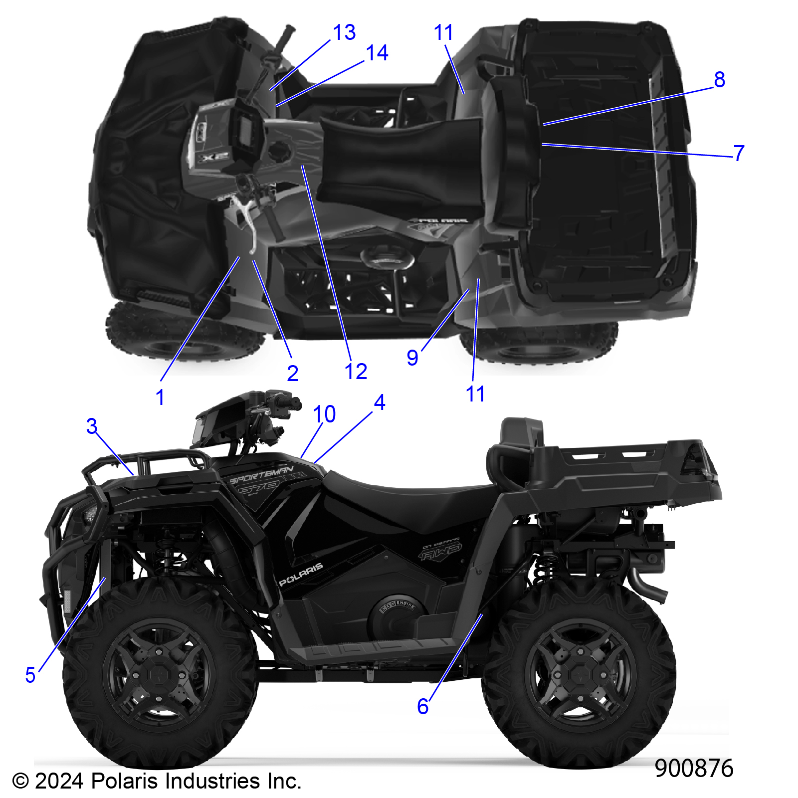 BODY, DECALS, STANDARD - A25SWE57F1/C1 (900876)