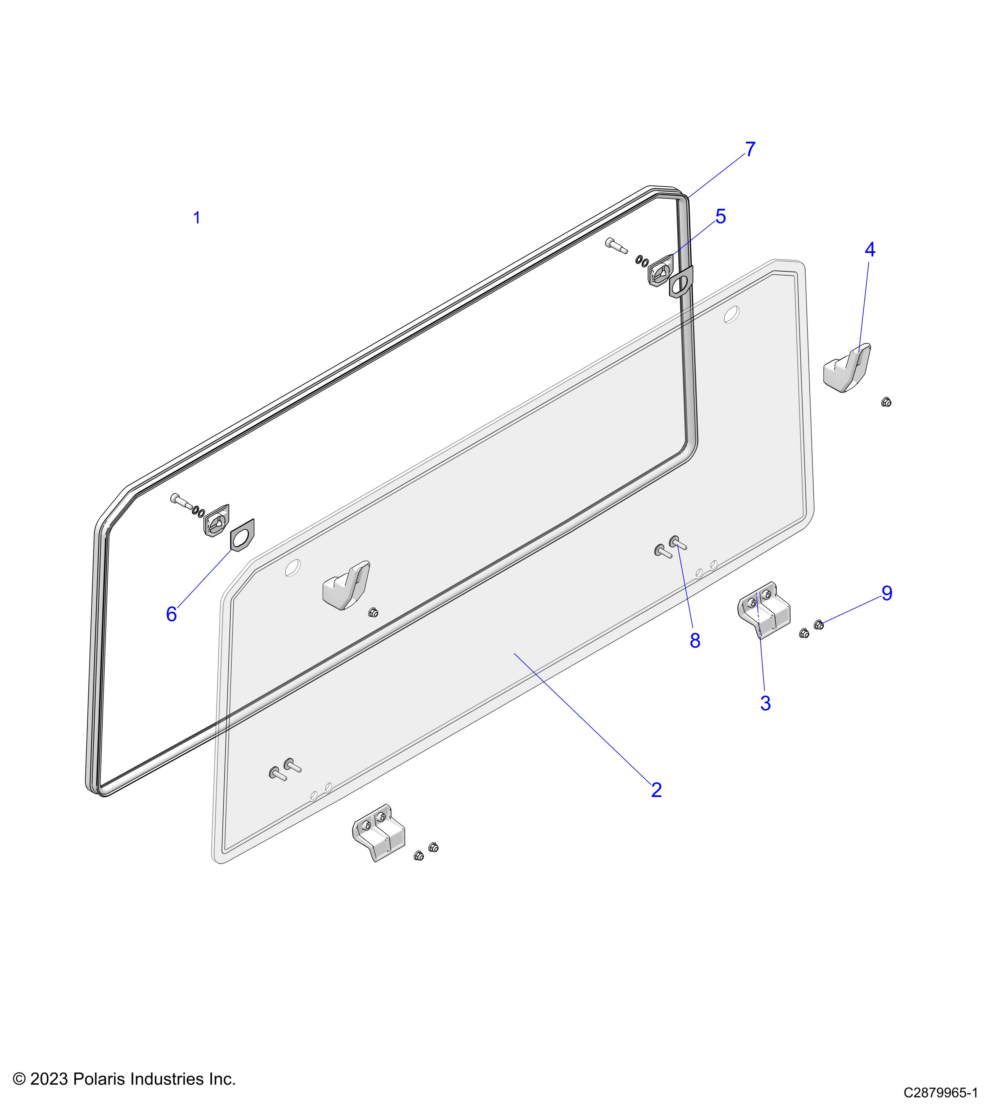 BODY, REAR PANEL, GLASS - D25M4U57B4/W57B4 (C2879965-1)