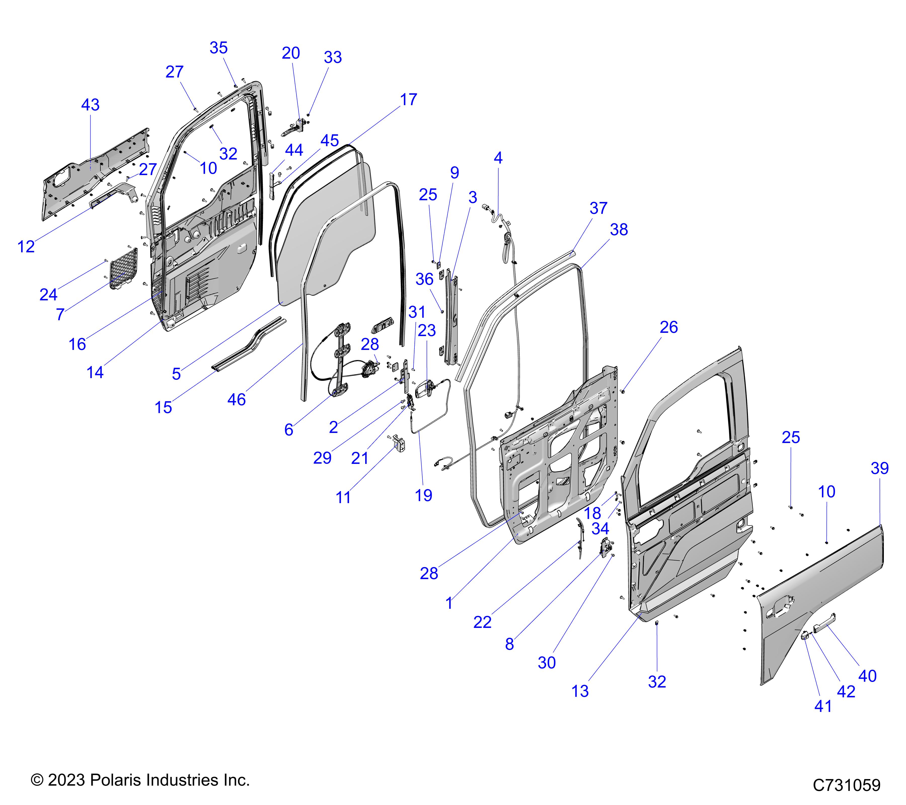 BODY, DOORS - R25XAL1RBD/BM (C731059)