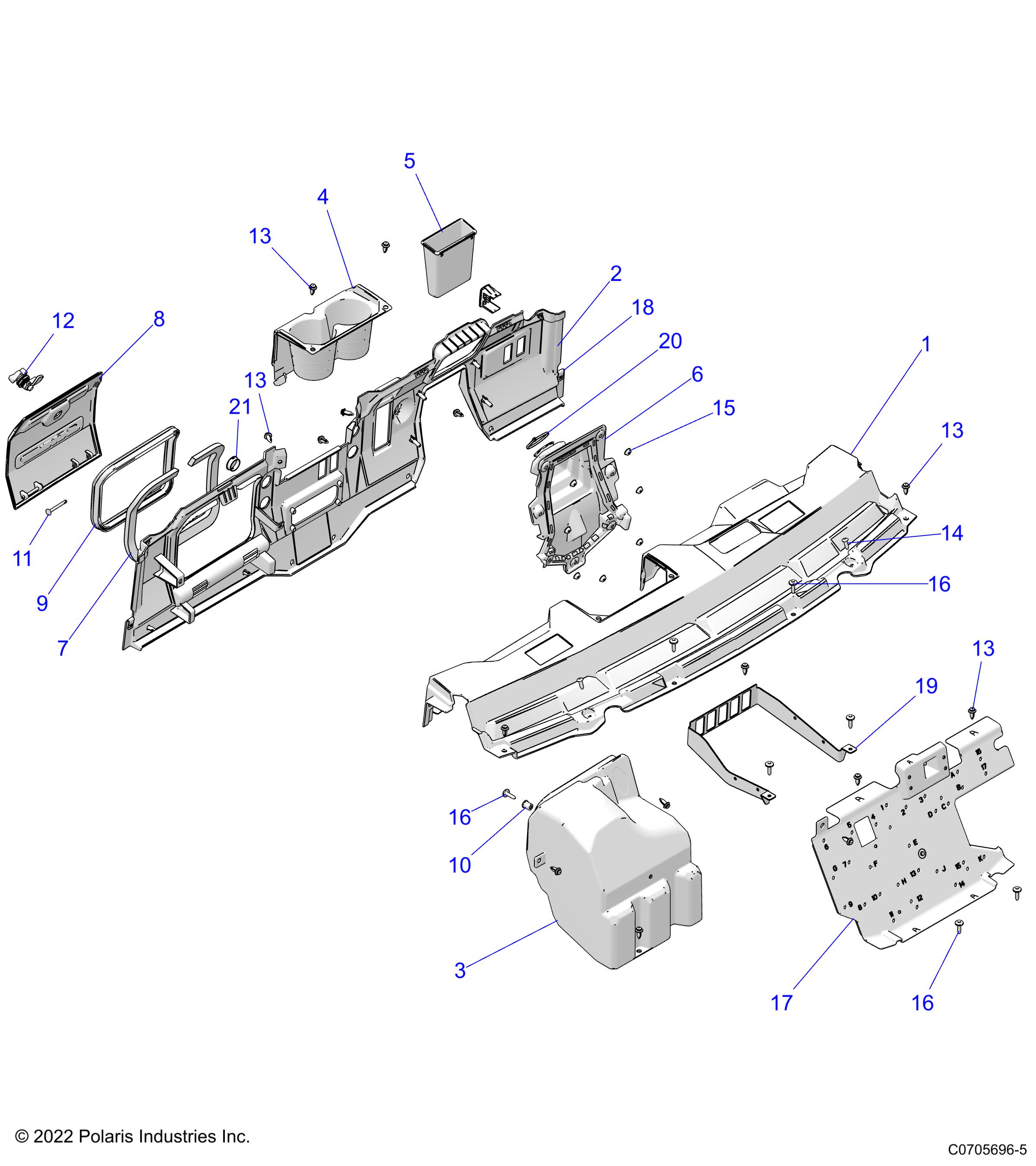 BODY, DASH - D25M2A57B4/G57B4/U57B4/W57B4 (C0705696-5)