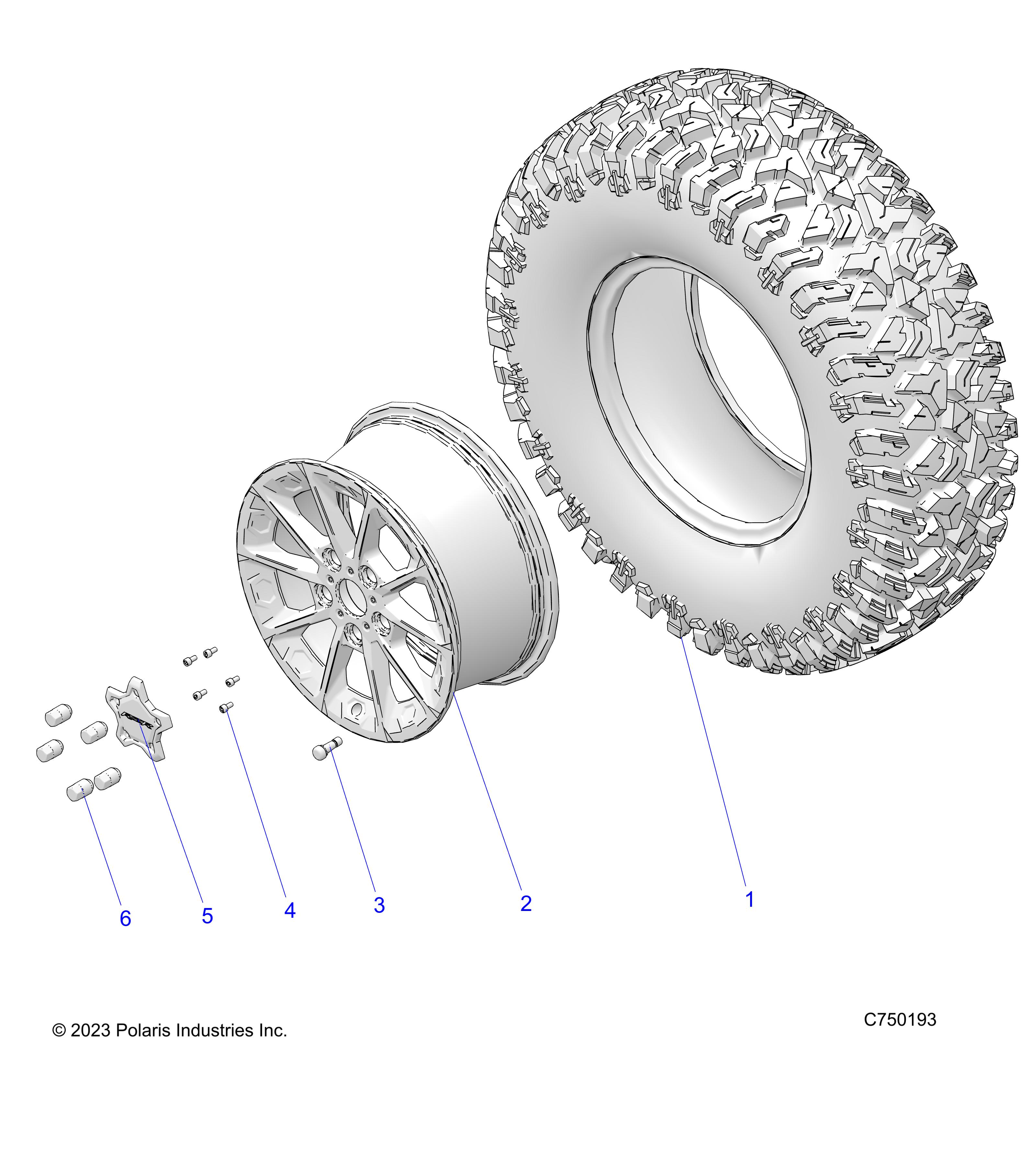 WHEELS, FRONT/REAR - Z25SPD92AA/AF/AL/BA/BL/BF (C750193)