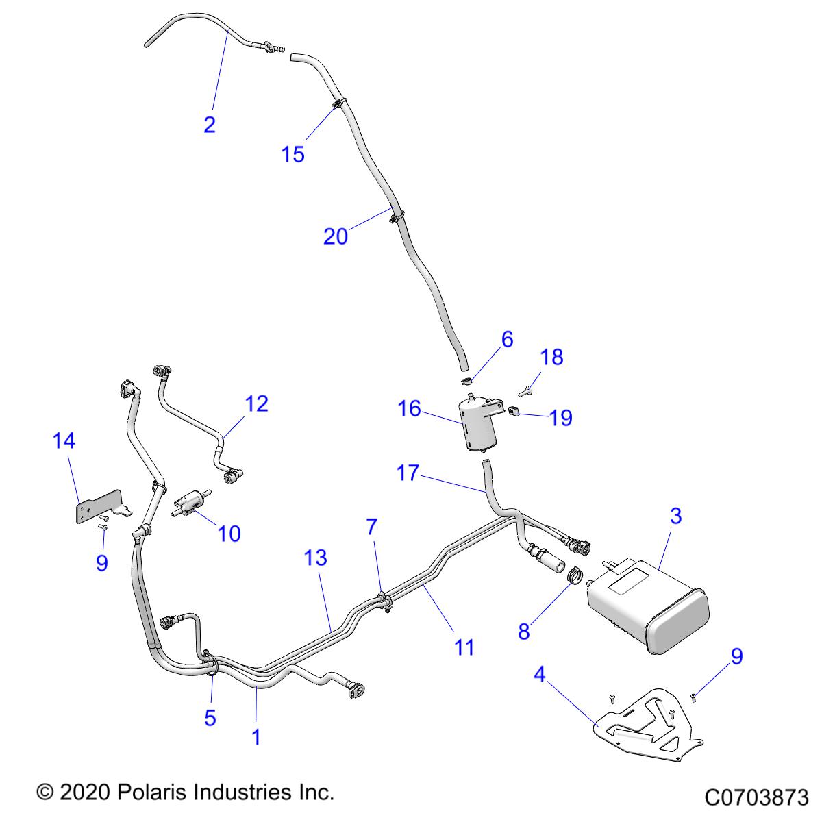 FUEL SYSTEM, FUEL LINES, EVAP - Z22RGL2KBP/BP/BT (C0703873)