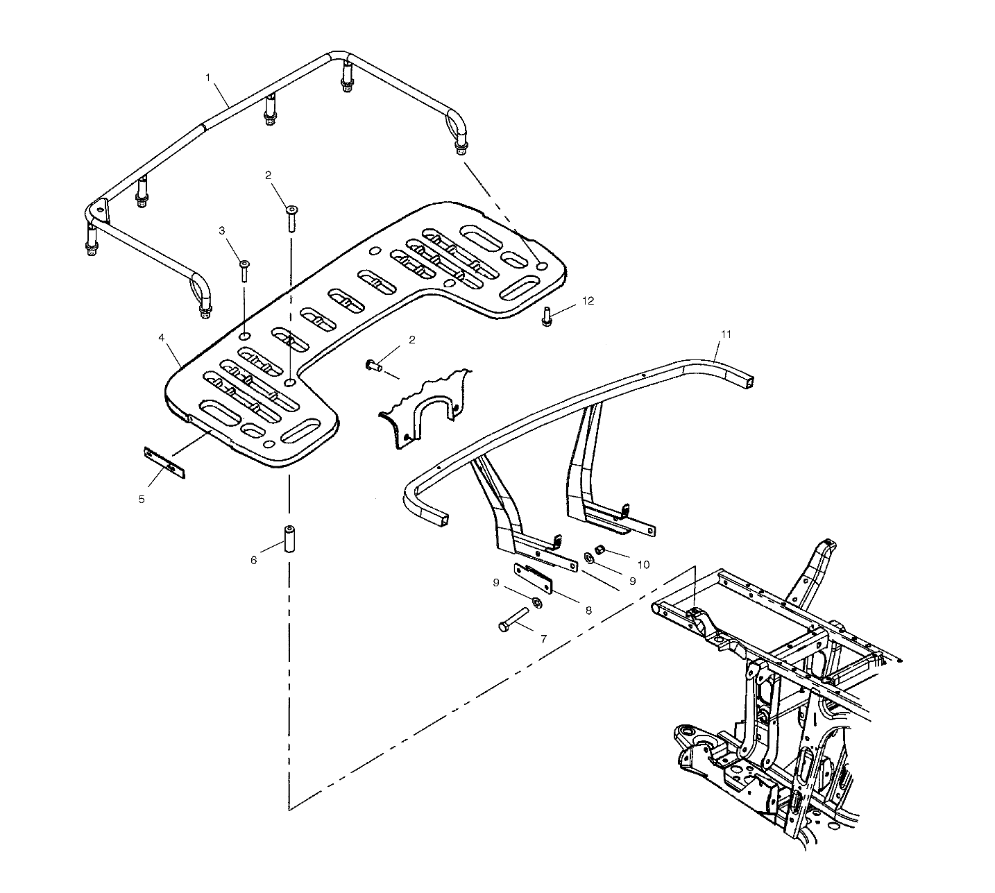 REAR RACK MOUNTING - A03CH59AA/AF/AG (4977187718A06)