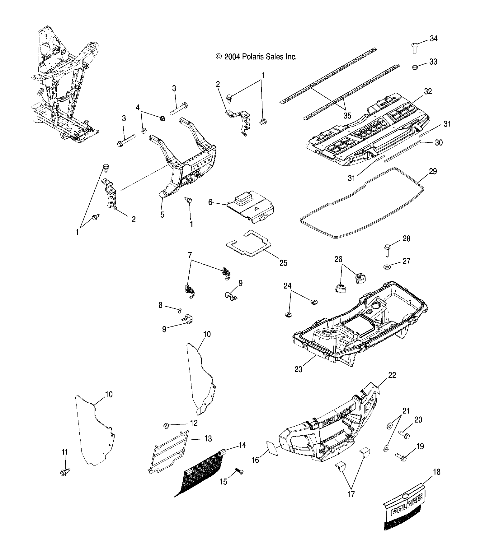 STORAGE, FRONT and BUMPER MOUNTING - A05MH76AC/AT/AU/AW (4977217721A07)