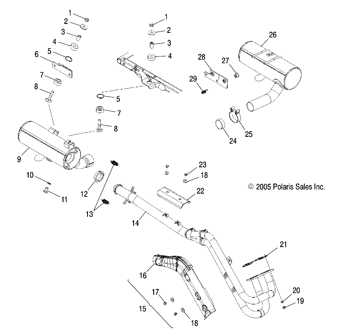 EXHAUST SYSTEM - A05MH76AC/AT/AU/AW (4977217721A12)