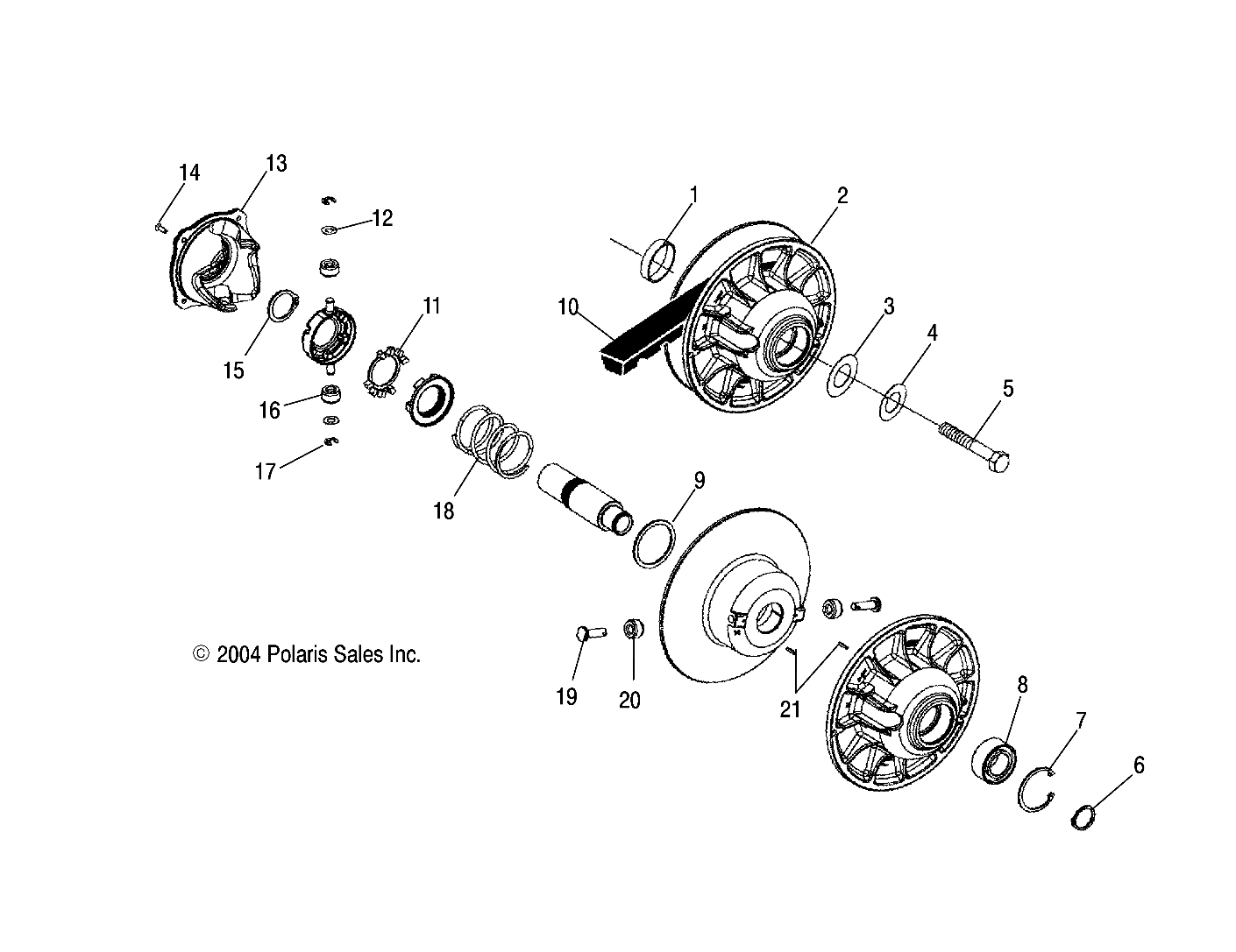 DRIVEN CLUTCH - A05MH76AC/AT/AU/AW (4977217721C11)