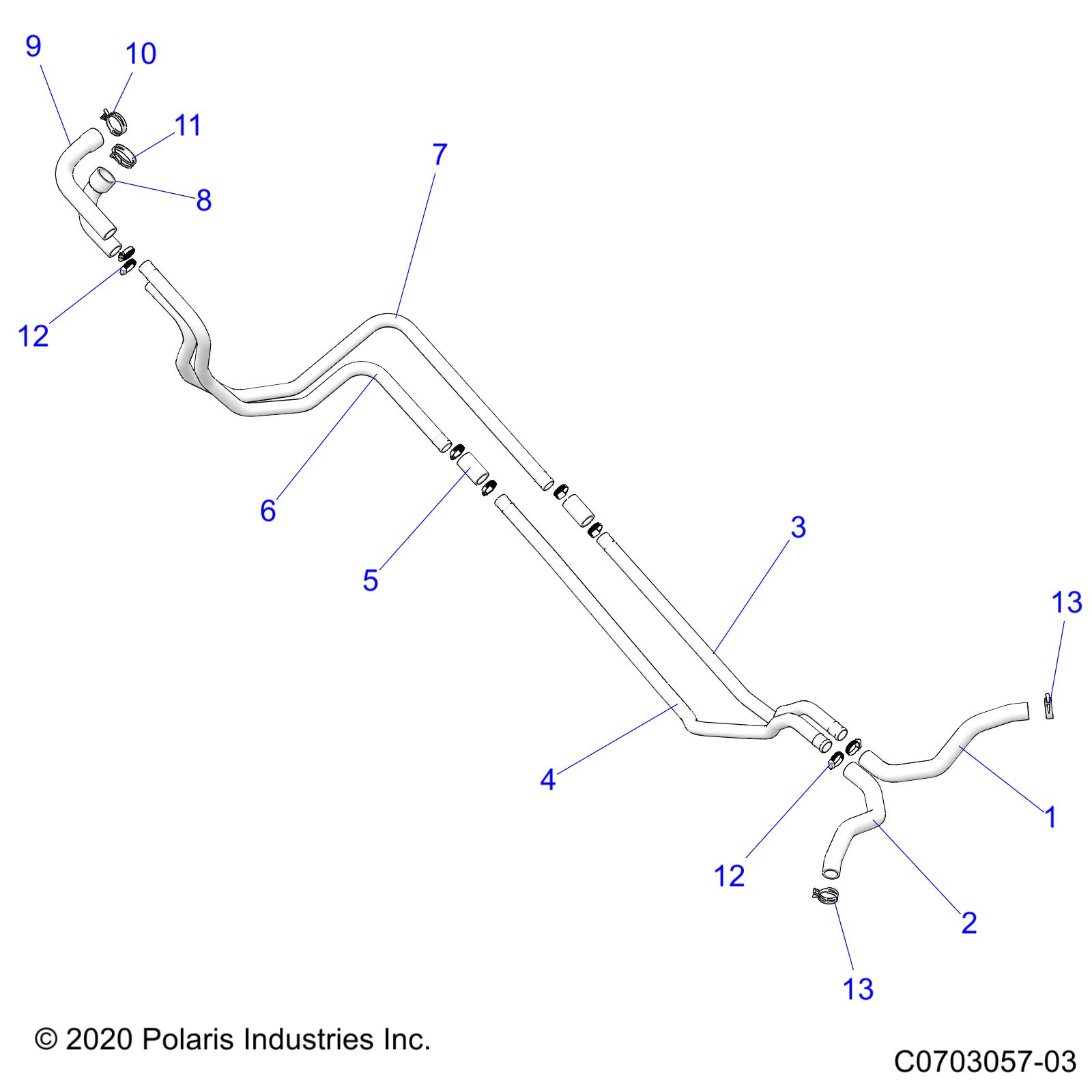 ENGINE, COOLING, HOSES AND RELATED - Z23RGU2KAN/BN (C0703057-03)