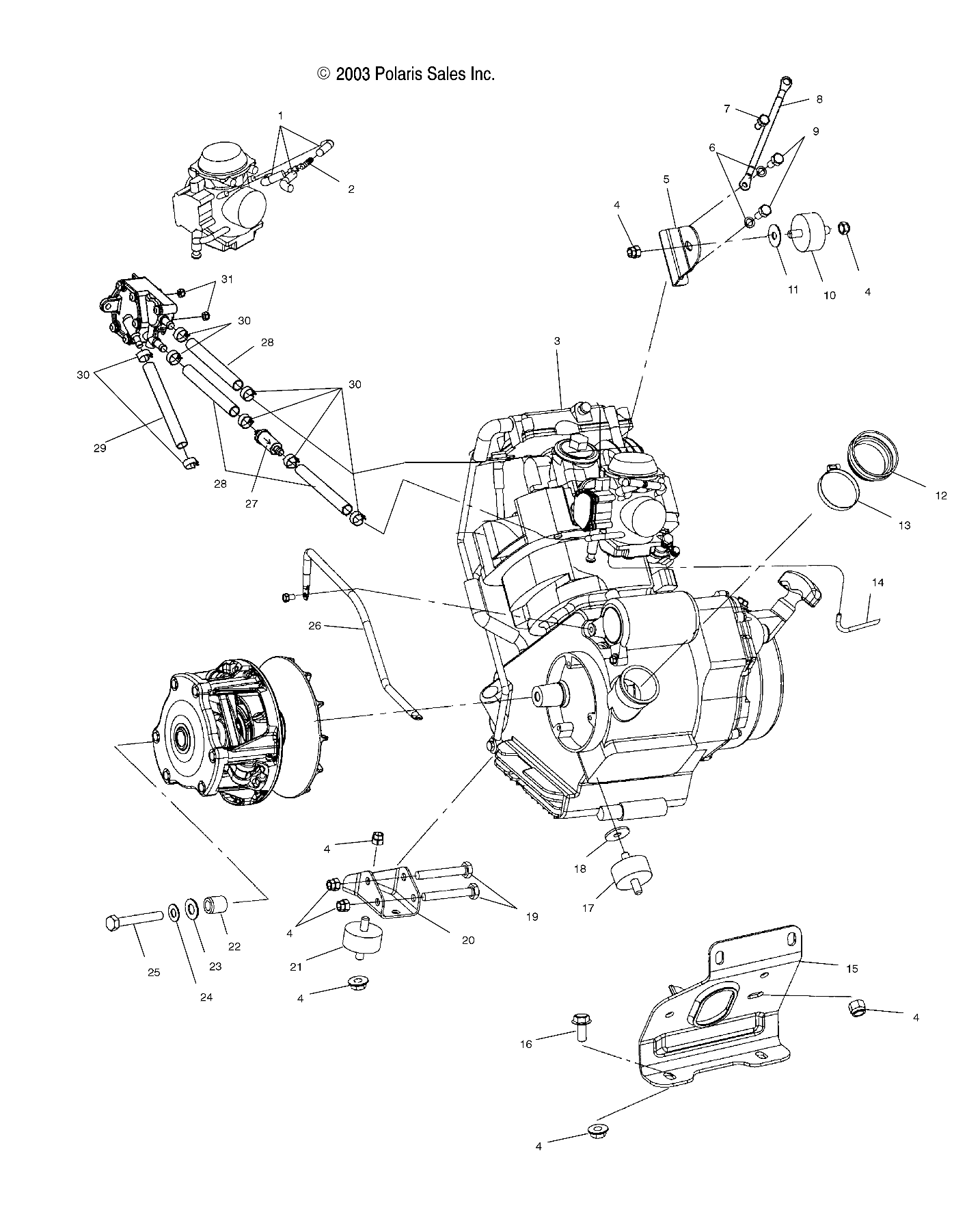 ENGINE MOUNTING - A04JD32AA (4977487748B01)