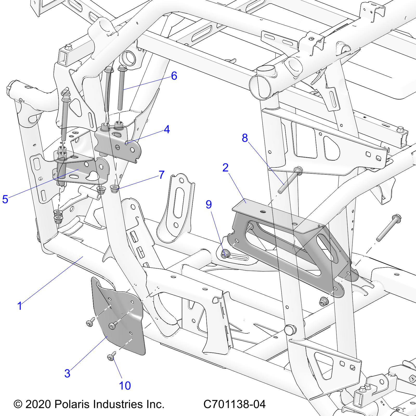 CHASSIS, ENGINE AND REAR DRIVELINE MOUNTING - Z23RGK2KAJ/BJ (C701138-04)