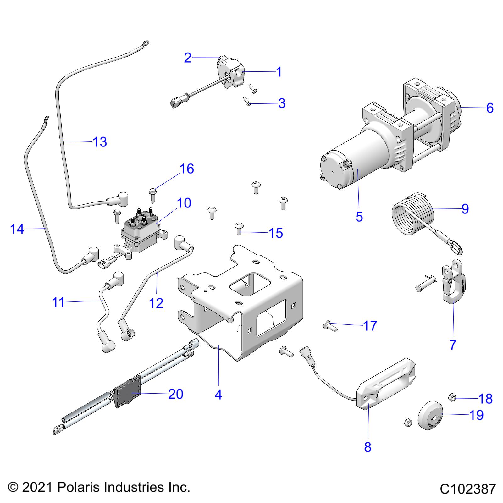 CHASSIS, WINCH - A22SXR95AJ (C102387)