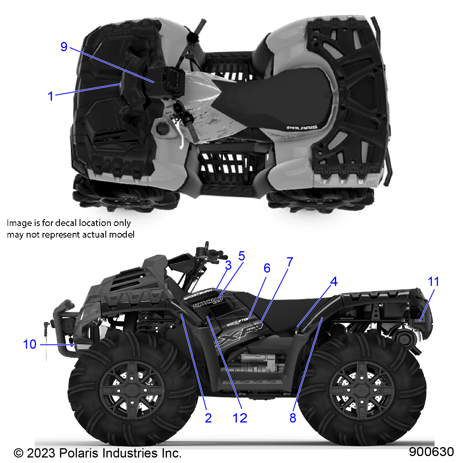 BODY, DECALS GRAPHIC - A24SXM95AL (900630)