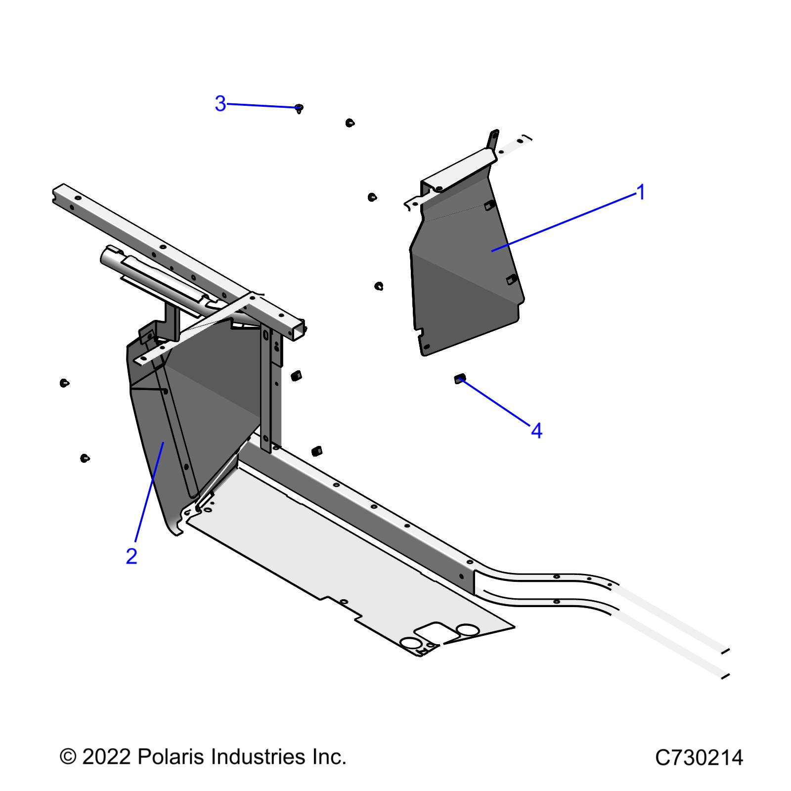 BODY, MUD COVERS, REAR - R22MAS57CK (C730214)