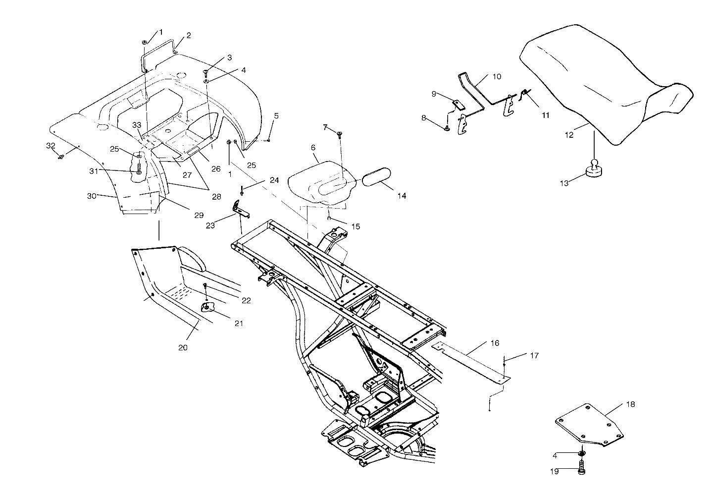 REAR CAB and SEAT - A03CA32AA (4978627862A04)