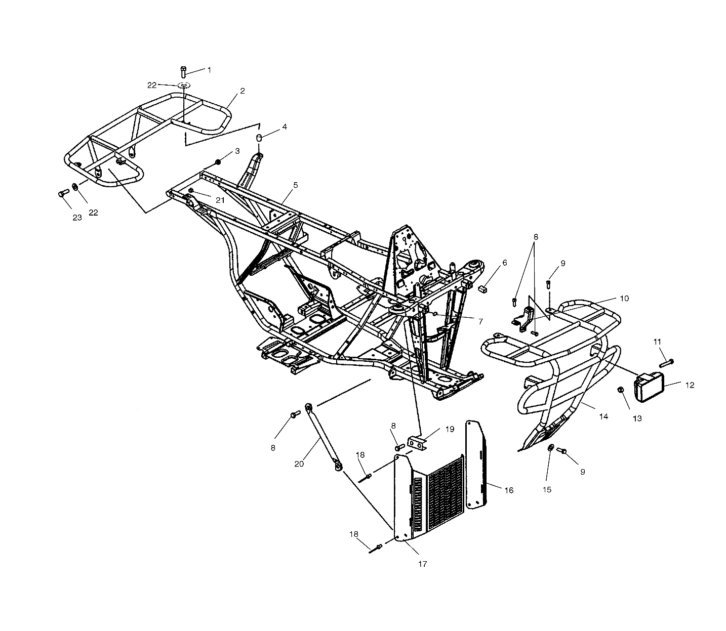 BUMPER and RACK MOUNTING - A03CA32AA (4978627862A06)