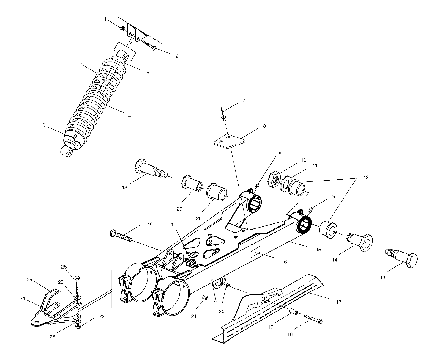 SWING ARM/SHOCK MOUNTING - A03CA32AA (4978627862B11)