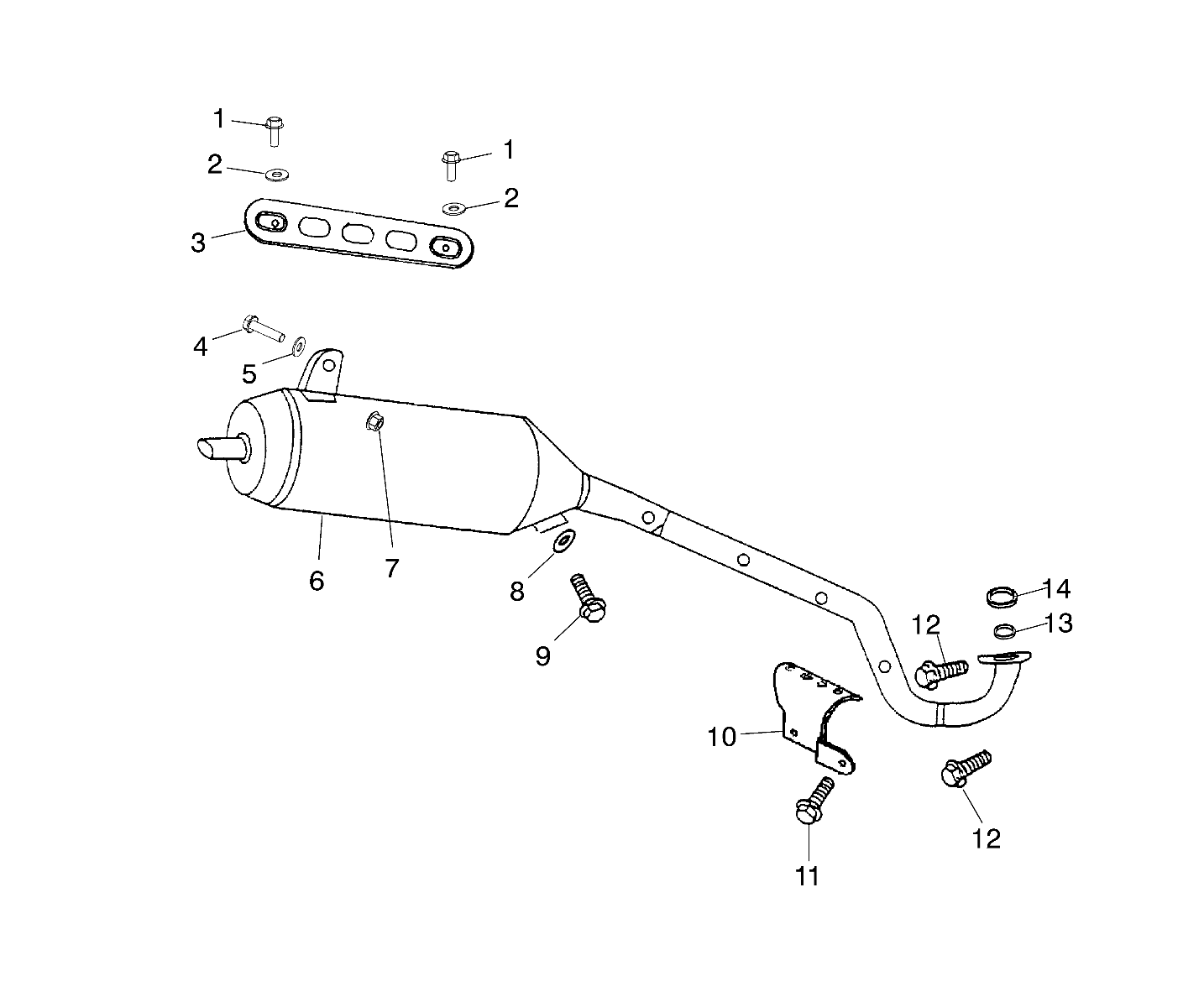 EXHAUST PIPE - A03EA05CA/CB (4978757875A09)