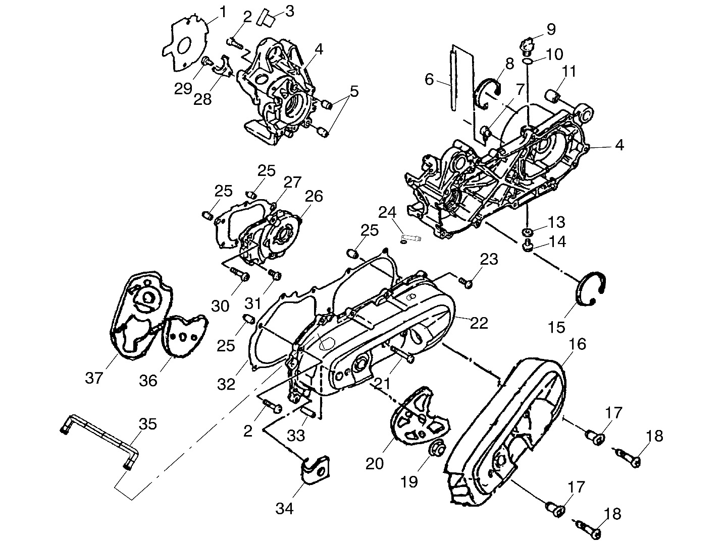 CRANKCASE - A03FA09CA/CC/CD (4978857885A10)