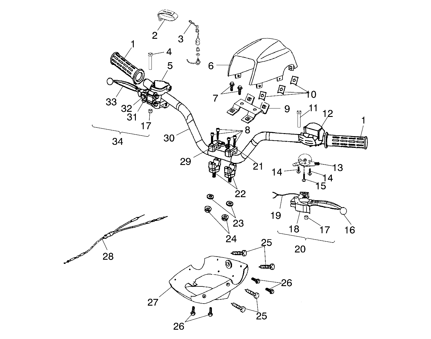 HANDLEBAR - A03FA09CA/CC/CD (4978857885B11)