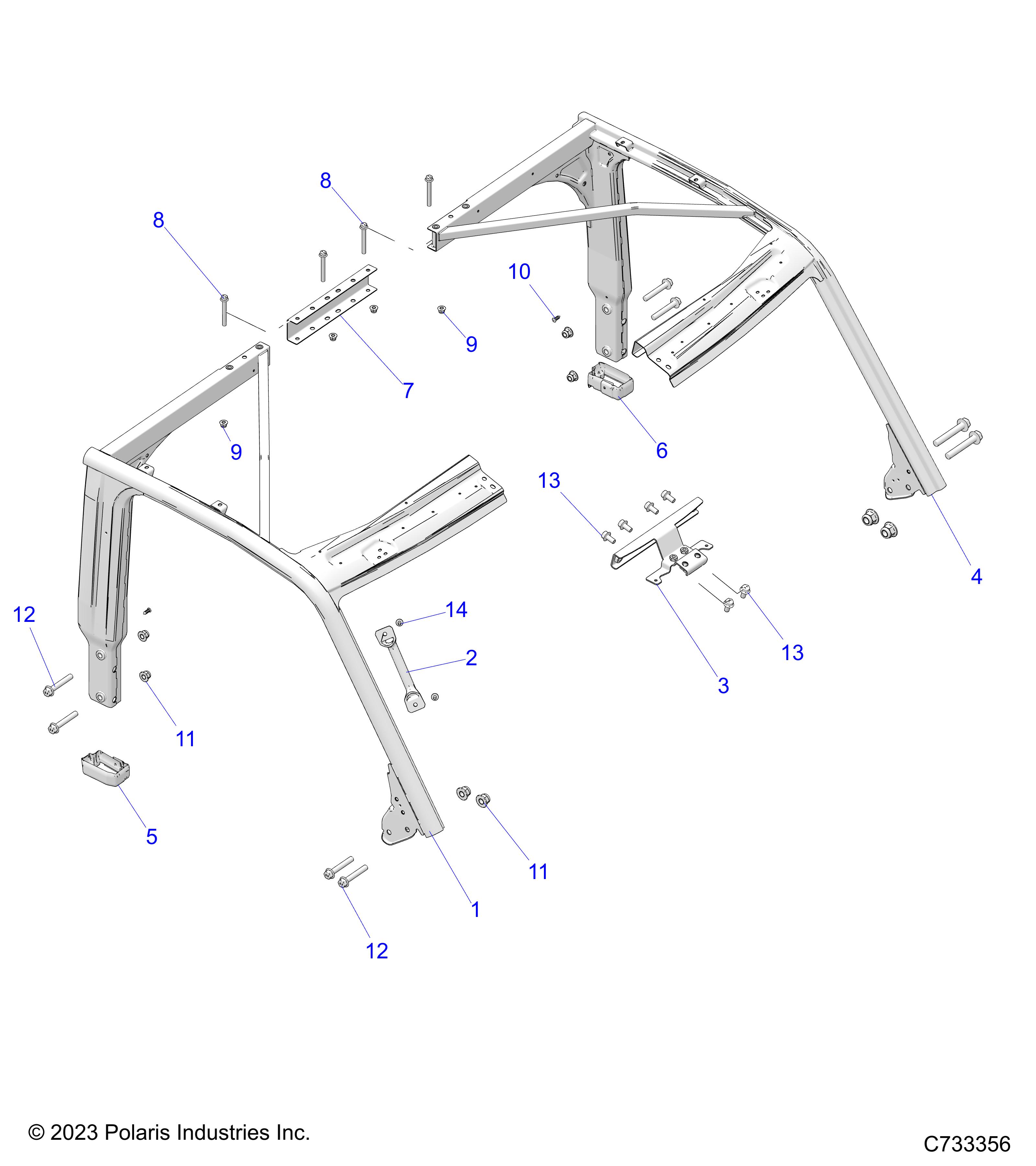 CHASSIS, CAB FRAME - R24XAW1RAH/BH/AS/BS/A9/B9 (C733356)