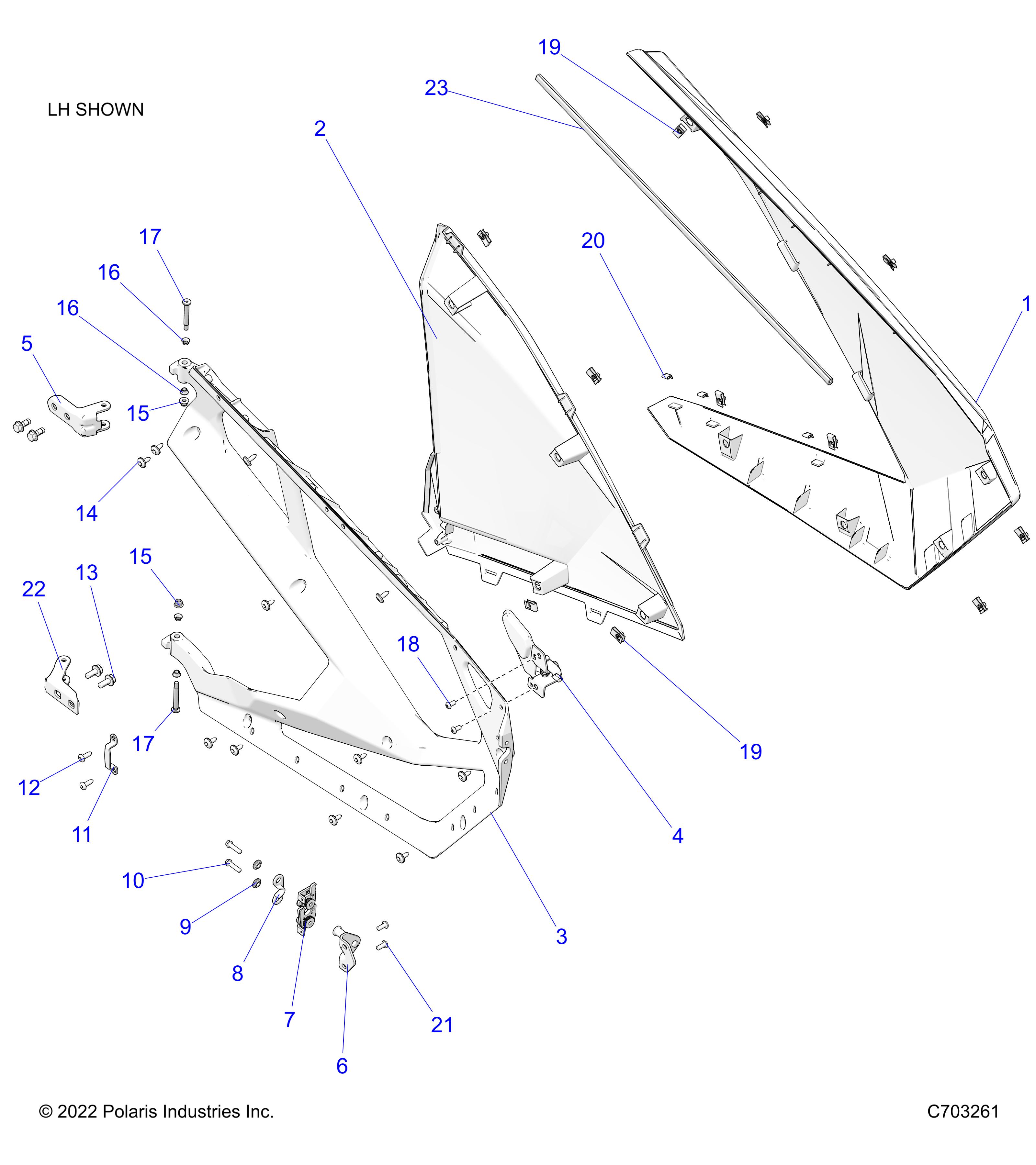 BODY, DOORS, FRONT - Z23RMU2KAN/BN (C703261)