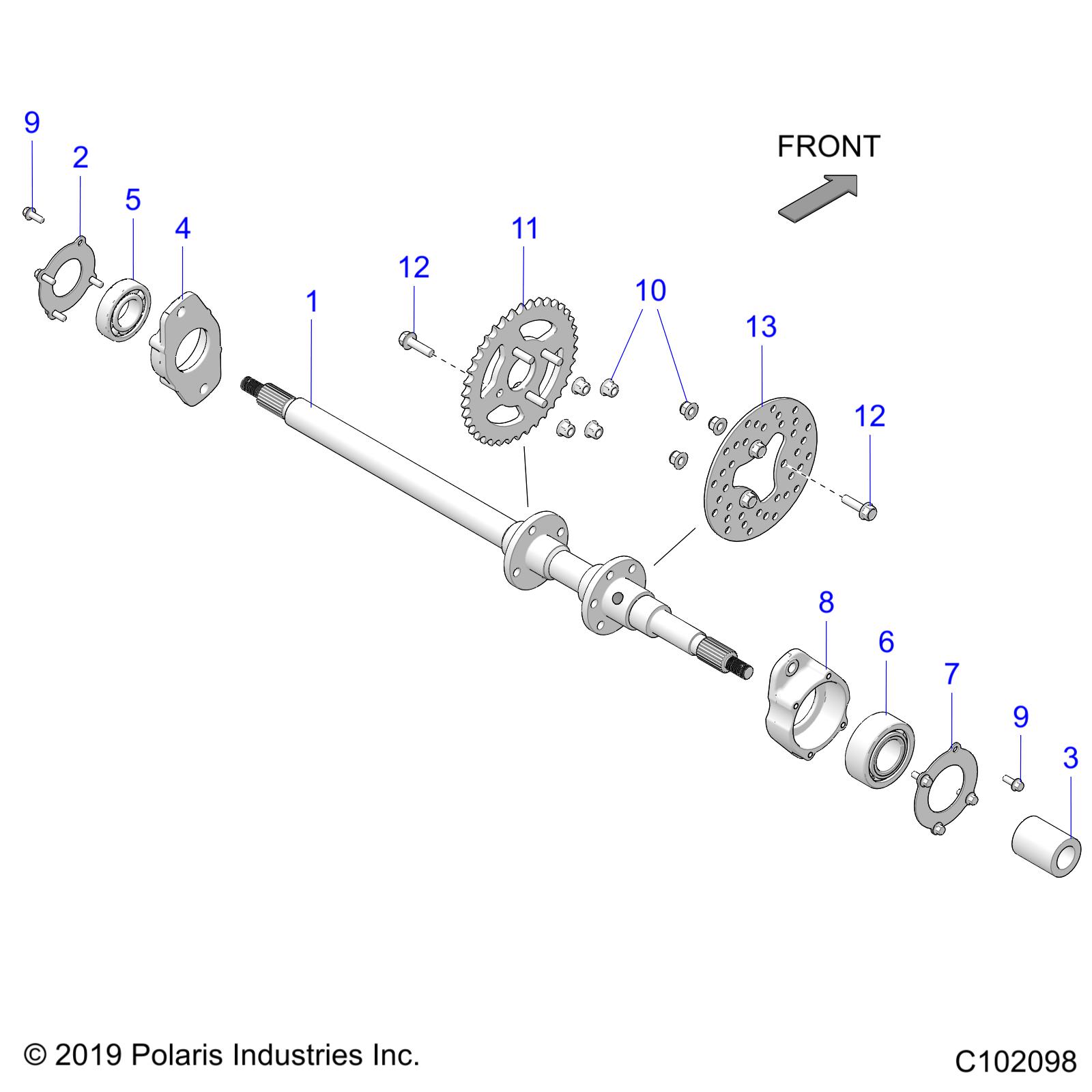 DRIVE TRAIN, REAR AXLE - A23HBBO7B3/B7 (C102098)