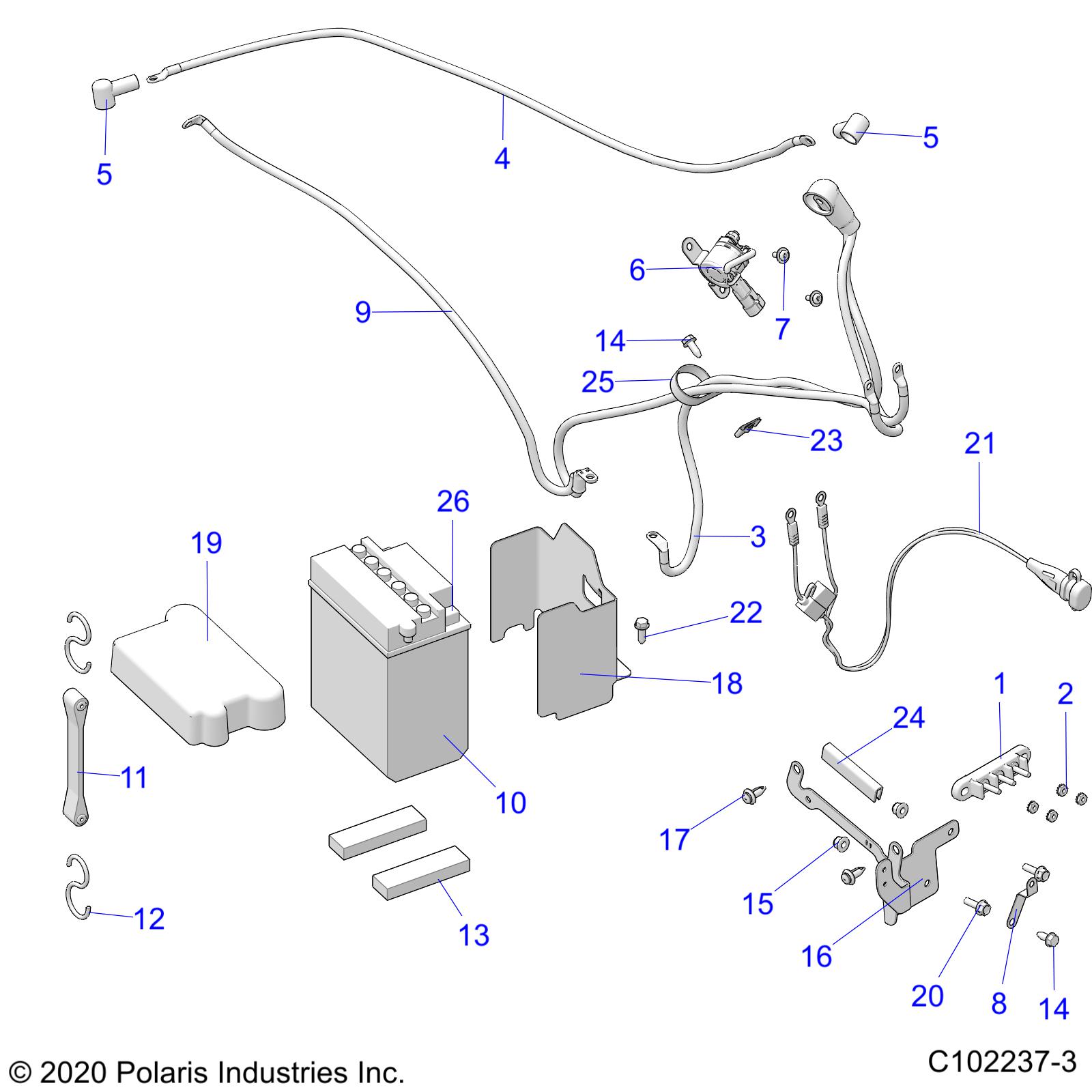 ELECTRICAL, BATTERY - A21SDE57A4/B4 (C102237-3)