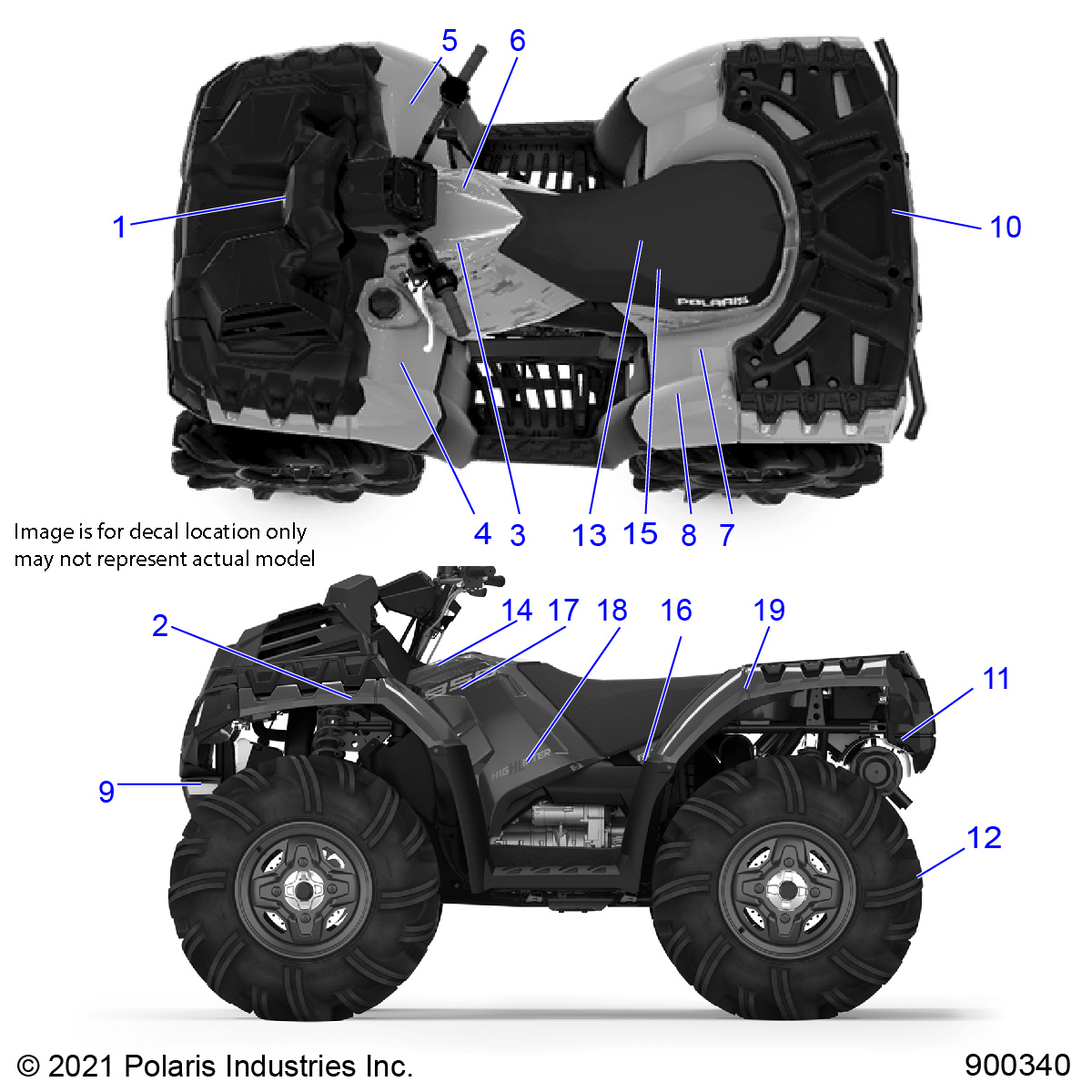 BODY, DECALS - A22SXN85A4 (900340-01)