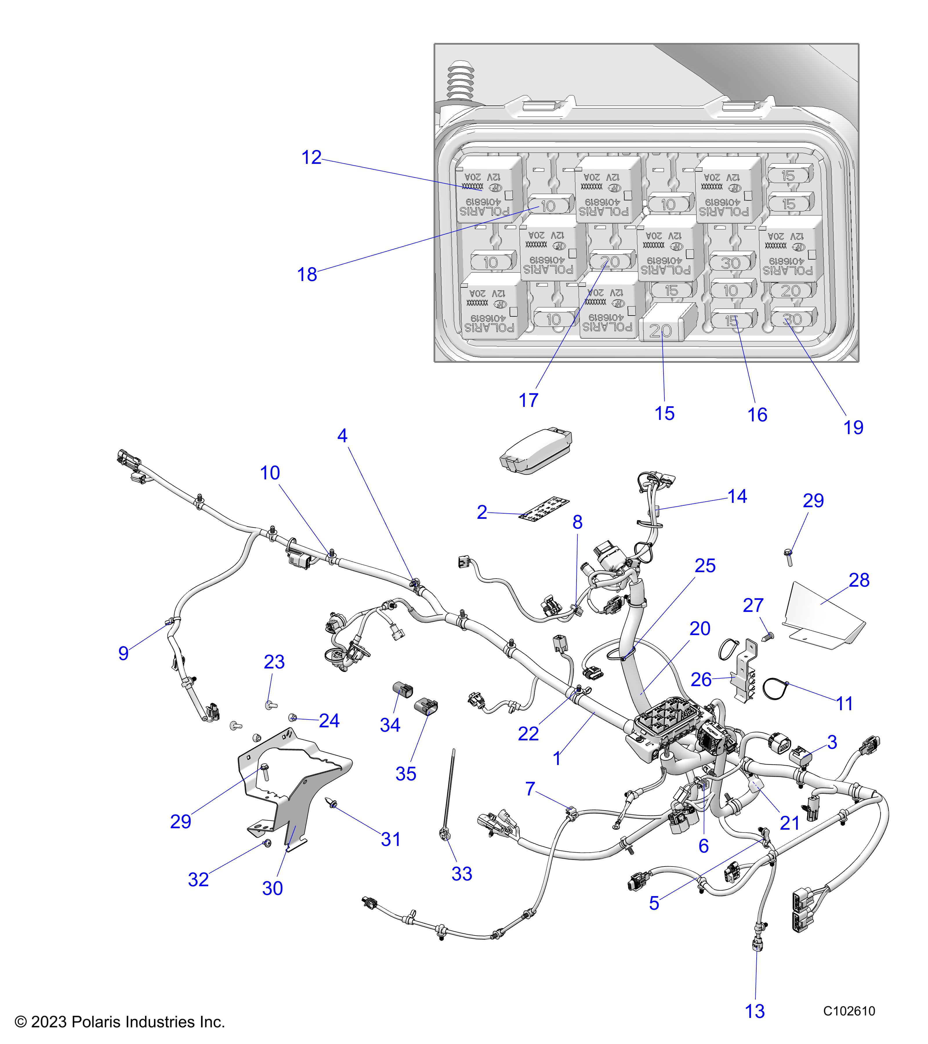 ELECTRICAL, WIRE HARNESS - A25SDZ57AP (C102610)