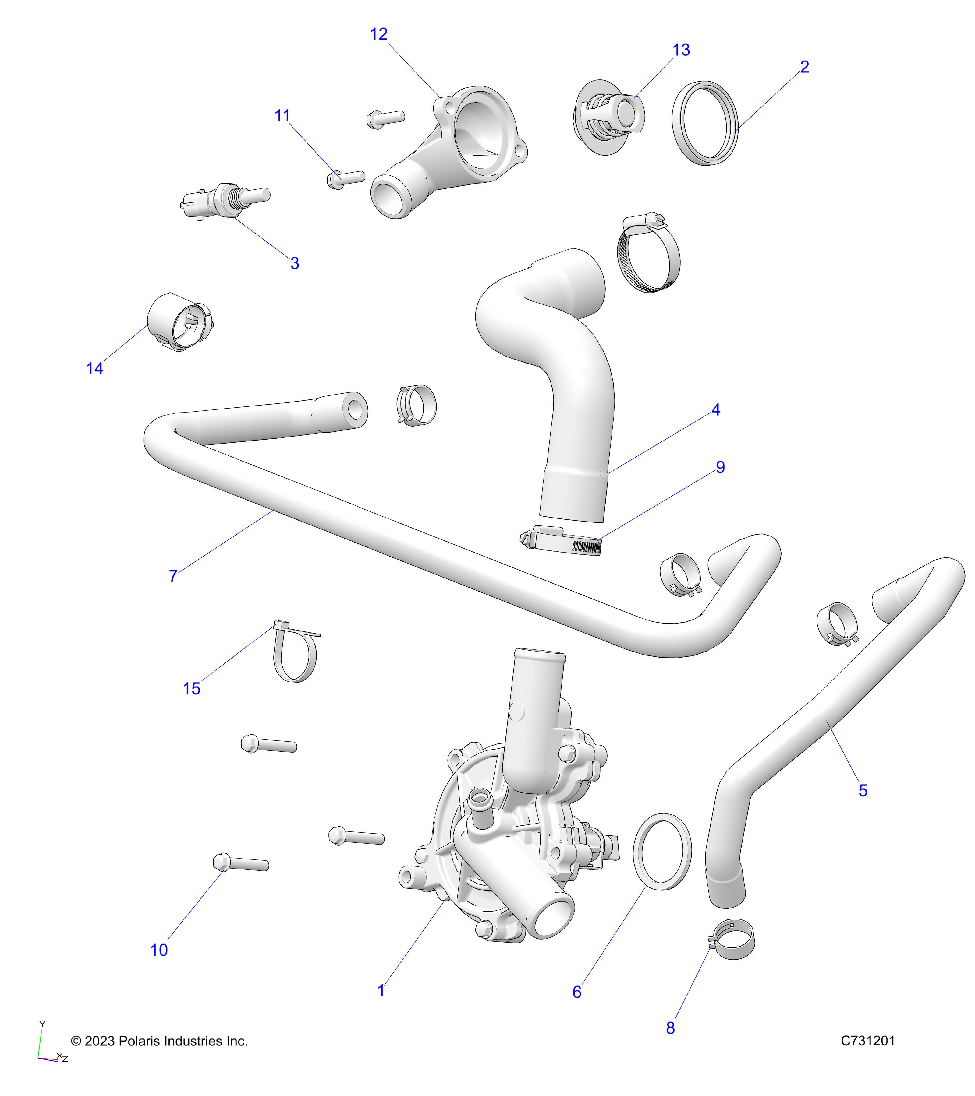 ENGINE, WATERPUMP AND BYPASS - R24T6E99NM (C731201)