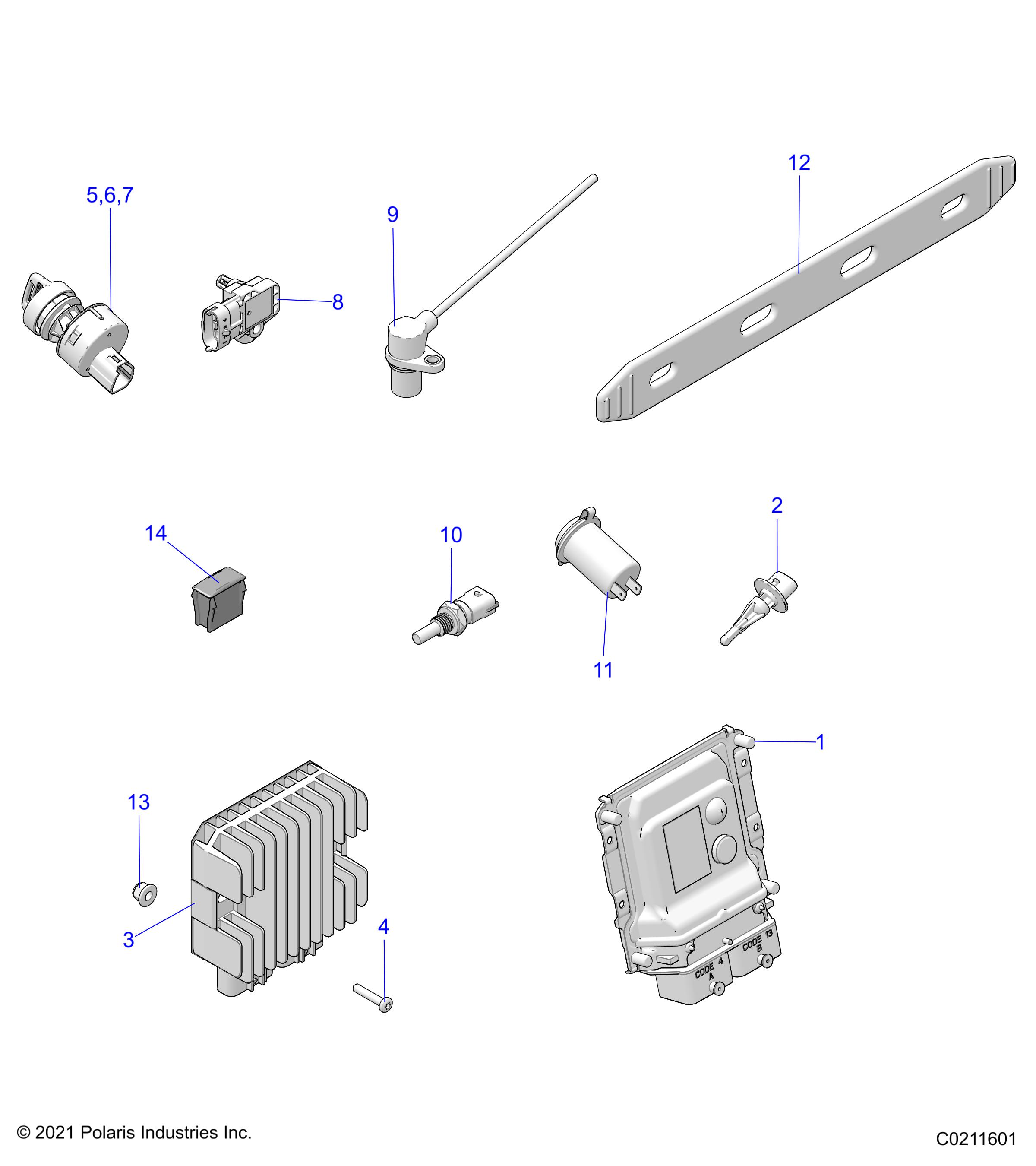 ELECTRICAL, SWITCHES, SENSORS, ECU and CONTROL MODULES - A24SXE95PP (C0211601)