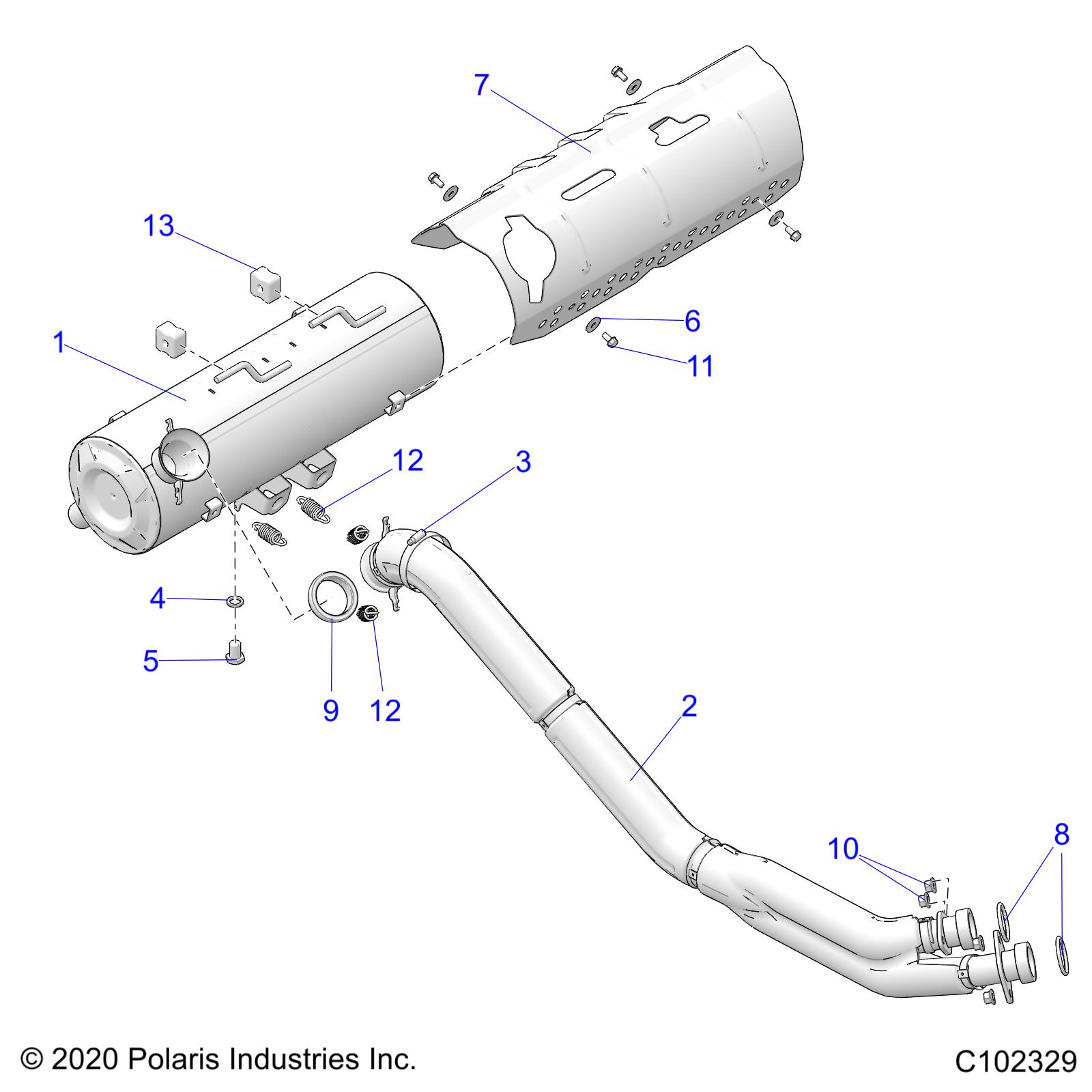 ENGINE, EXHAUST - A21SYE85AP/CAP (C102329)