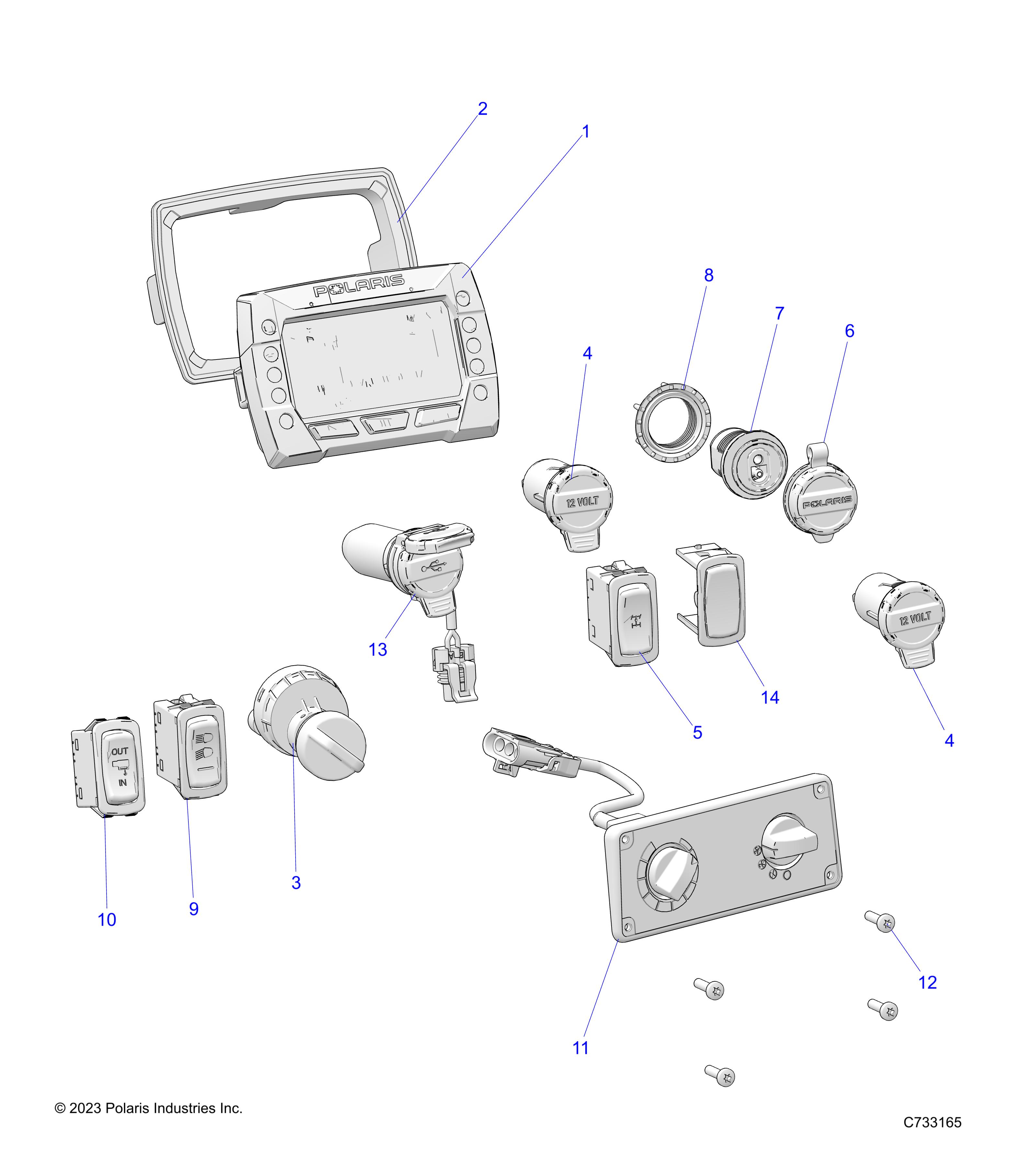 ELECTRICAL, DASH INSTRUMENTS AND CONTROLS - R25MAU57Z5/B5/Z6/B6 (C733165)