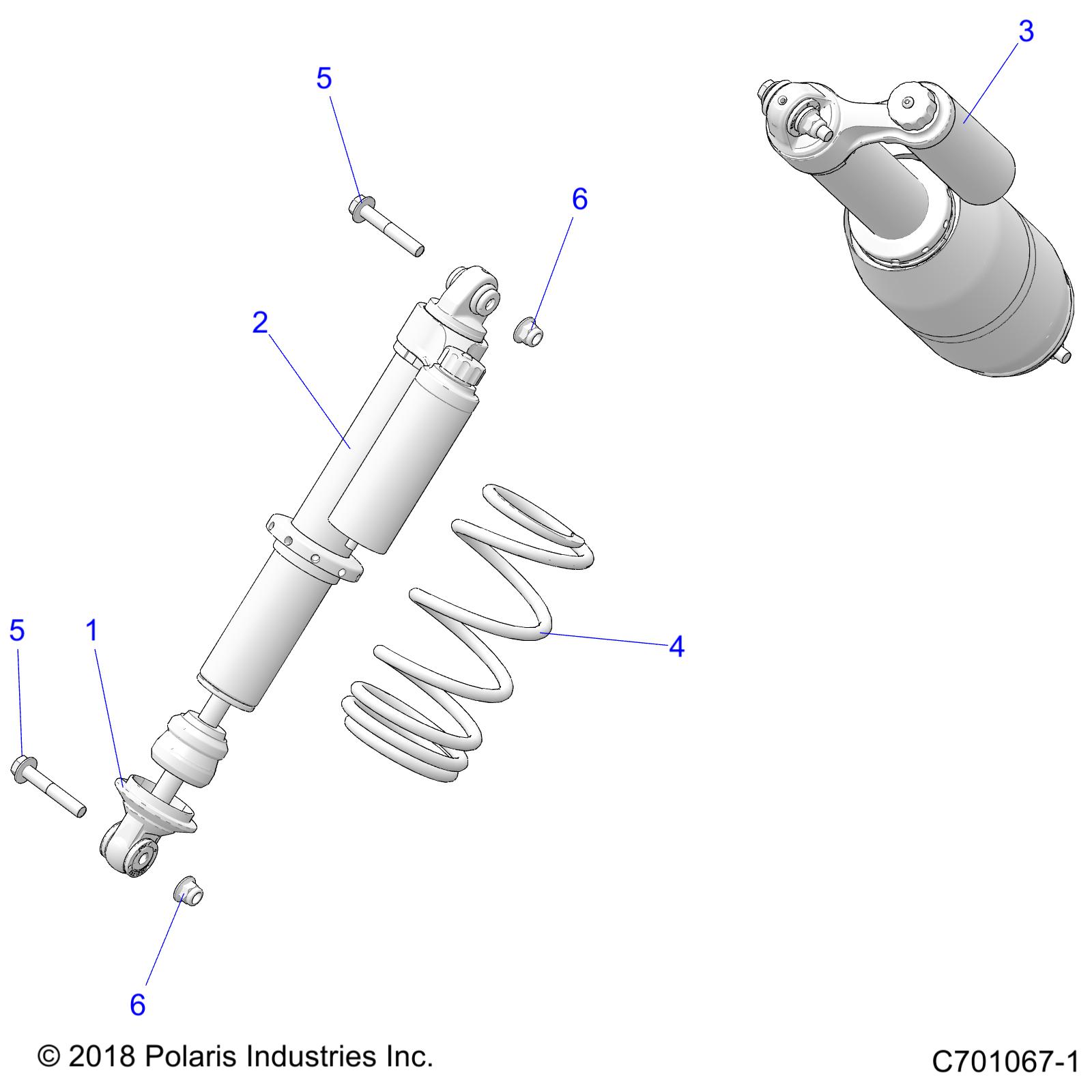 SUSPENSION, FRONT SHOCK MOUNTING - Z20ASS99C2/CH (C701067-1)