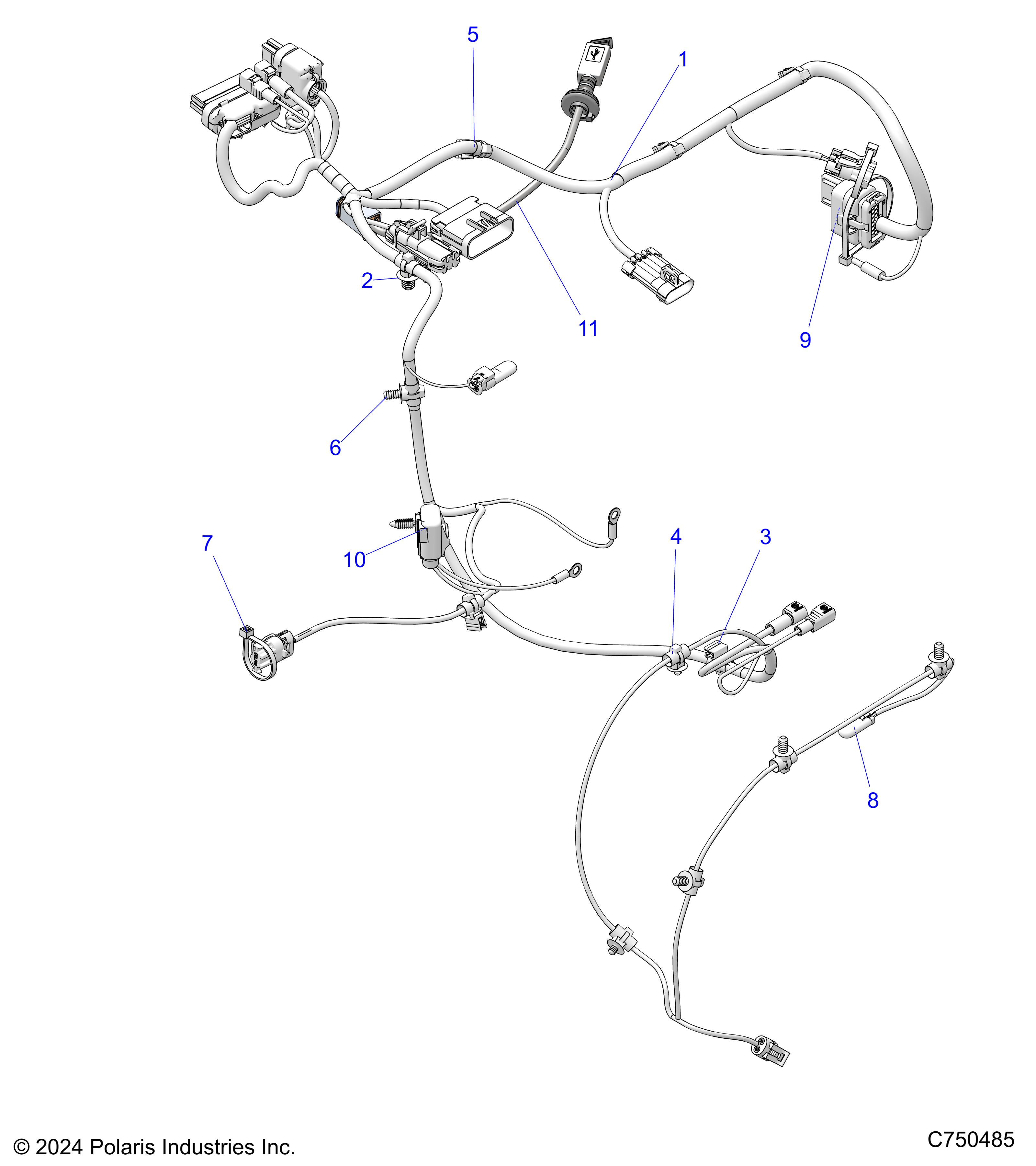 ELECTRICAL, HARNESS RIDE COMMAND - Z25NMB99A4/B4 (C750485)