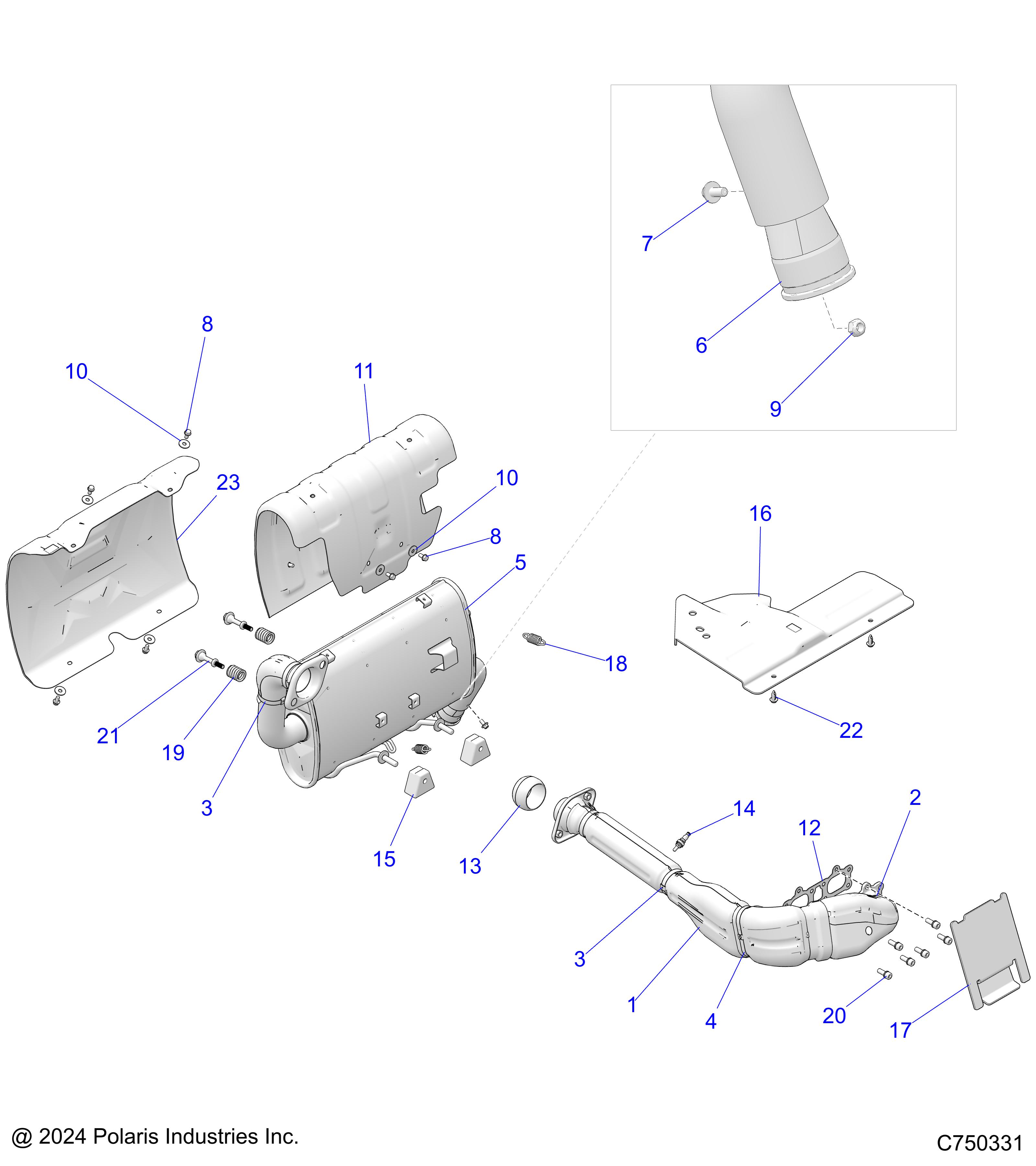 ENGINE, EXHAUST SYSTEM - Z25ASE99P5 (C700300)